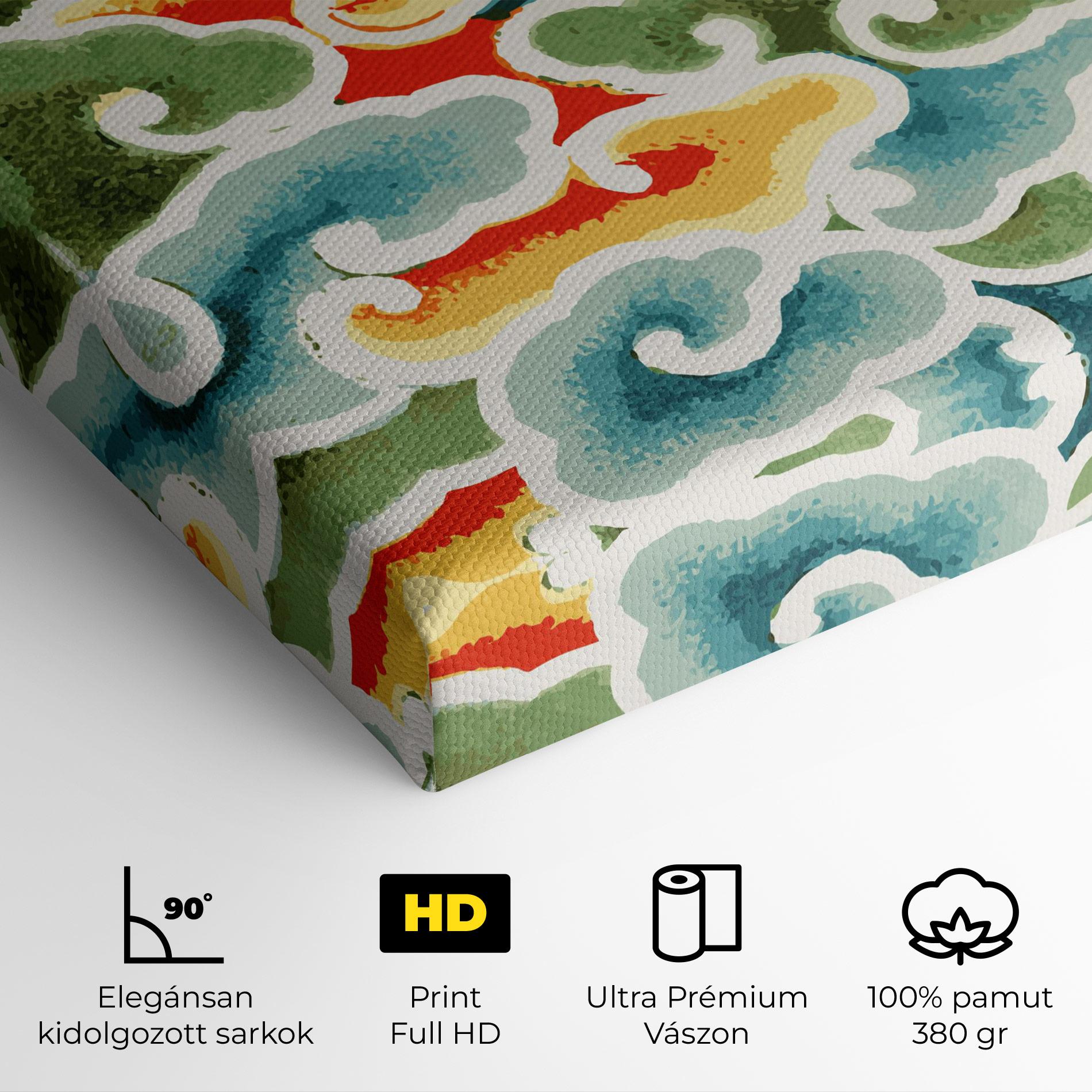 Vászonkép Green Blue Clouds mockup 4