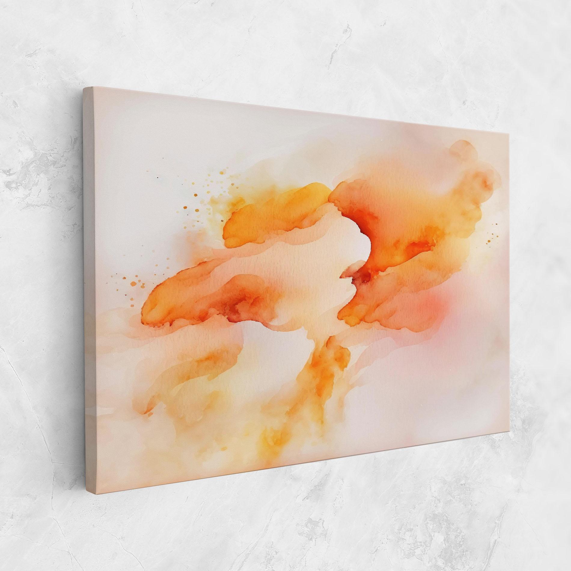 Vászonkép Abstract Orange Cloud mockup 1