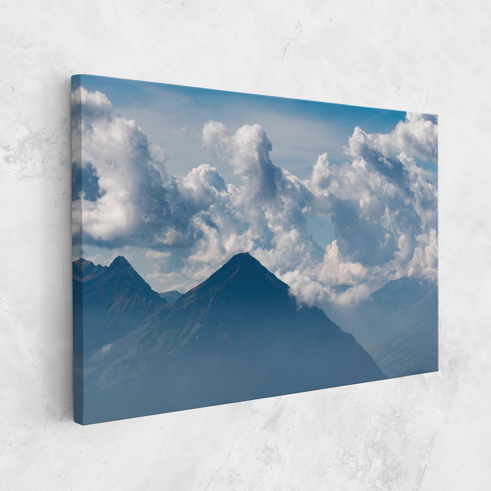 Vászonkép Cloudy View Mountain mockup 1
