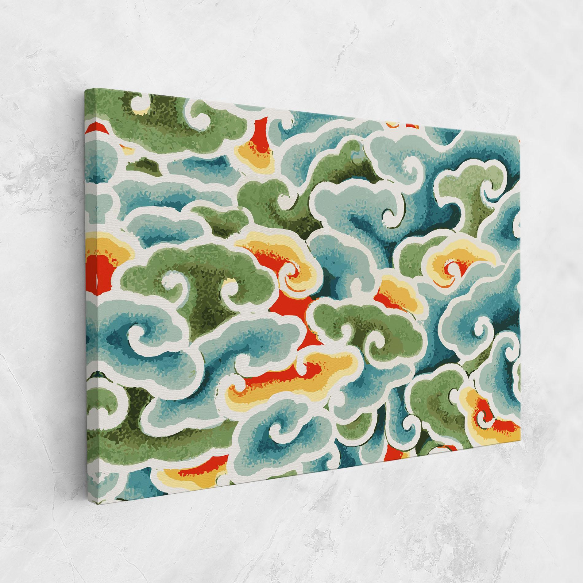 Vászonkép Green Blue Clouds mockup 1