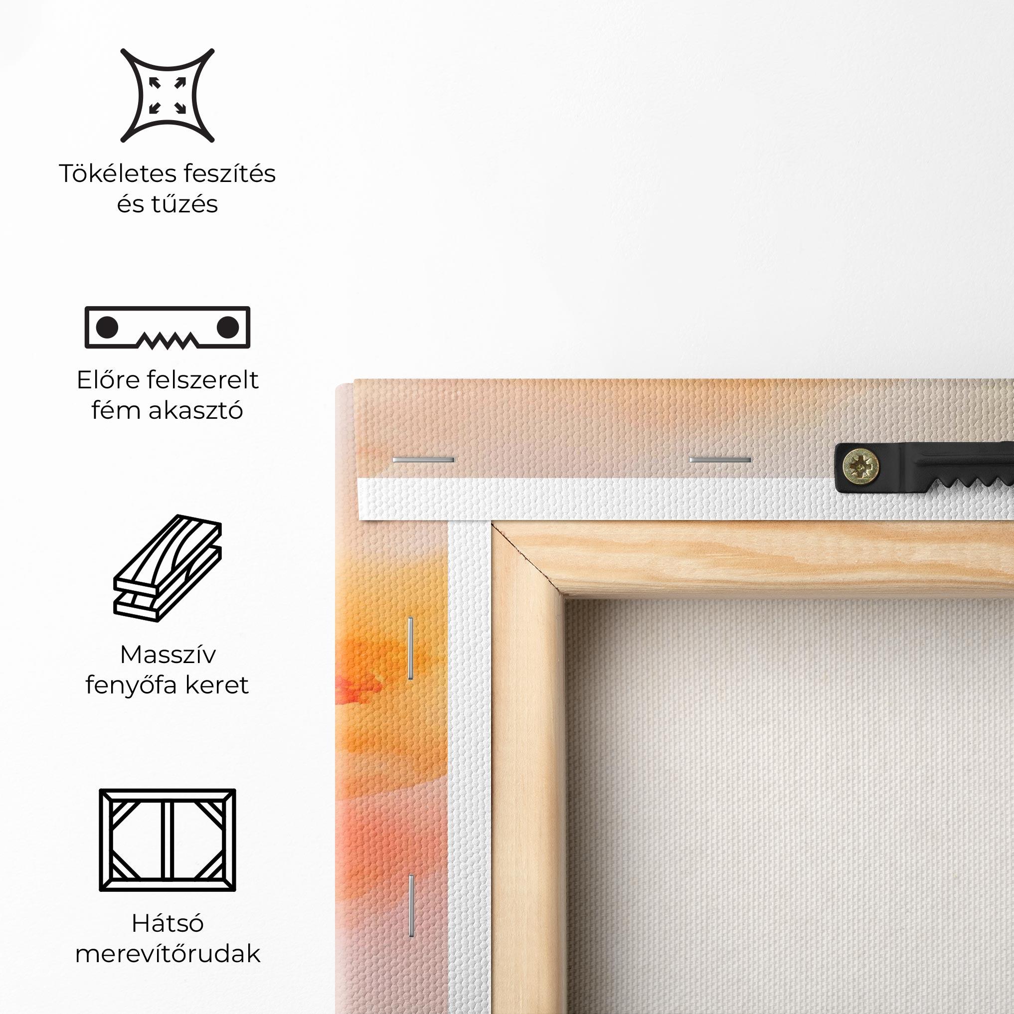 Vászonkép Abstract Orange Cloud mockup 5