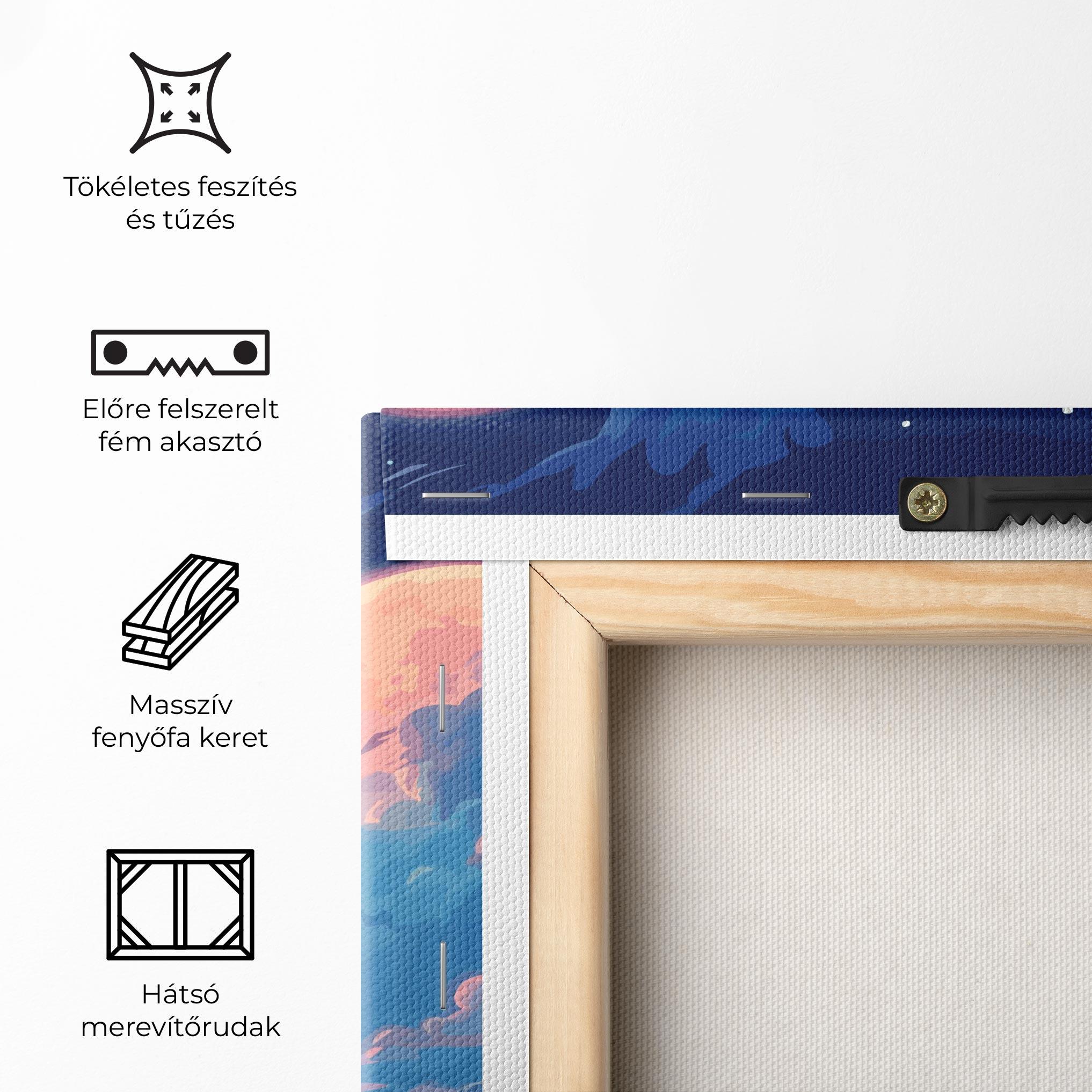 Vászonkép Blue Cloud Moon mockup 5