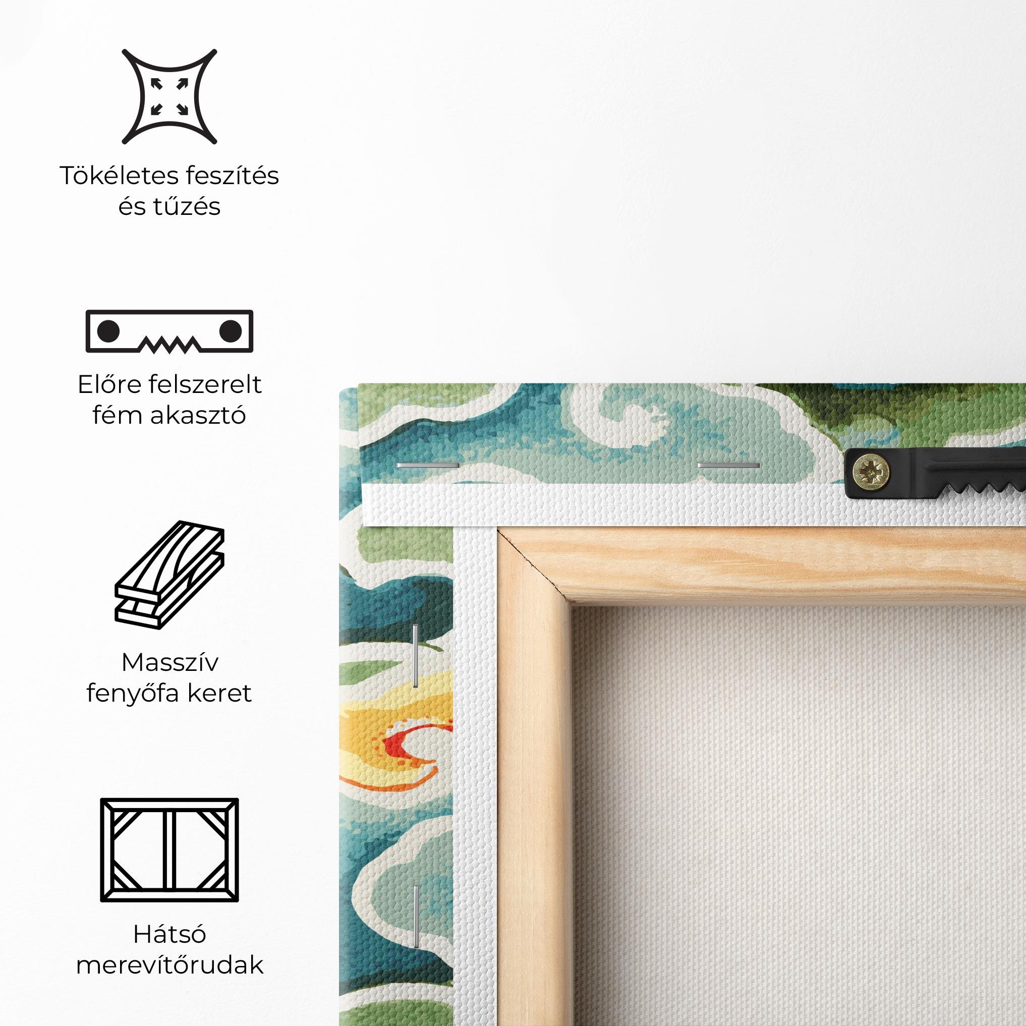 Vászonkép Green Blue Clouds mockup 5