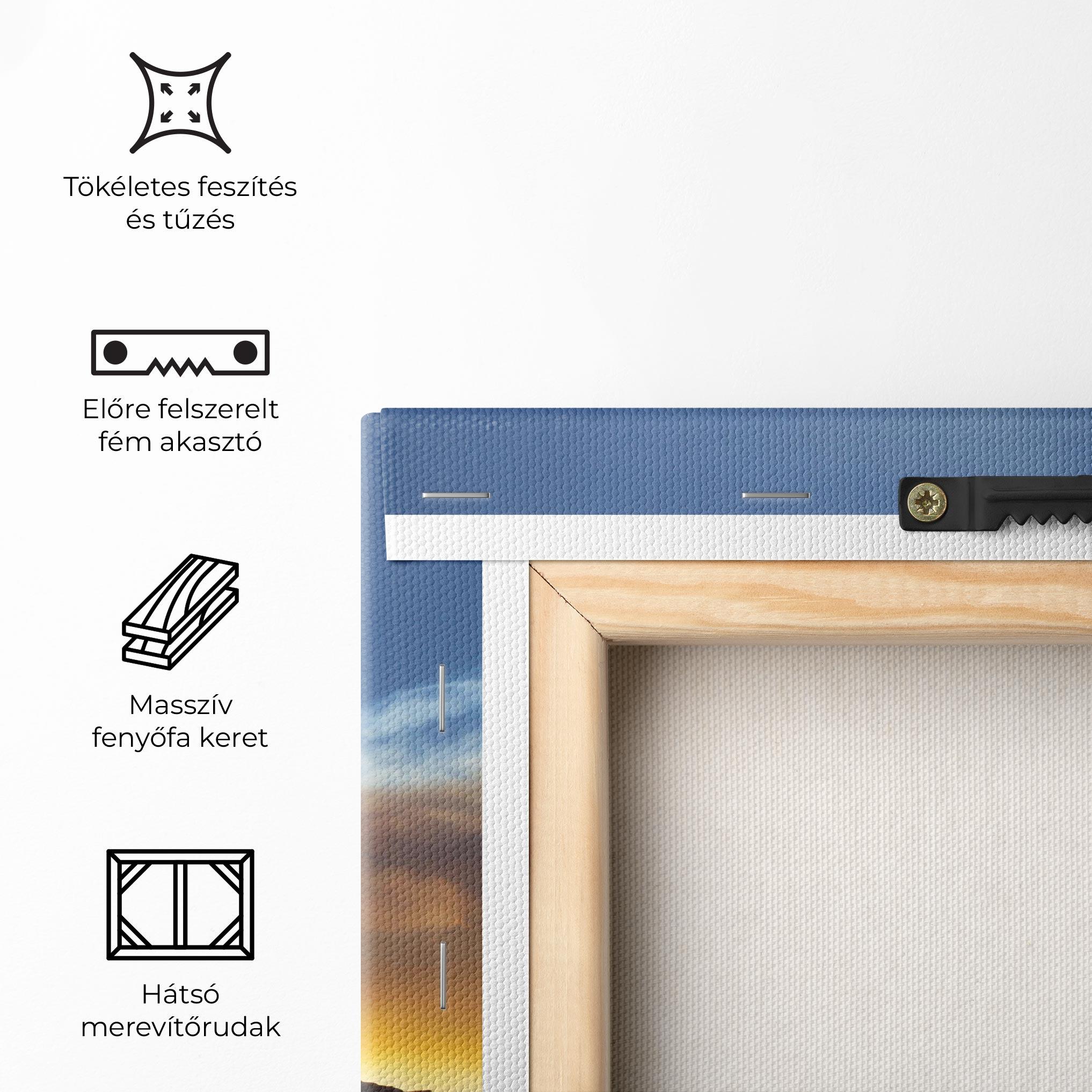 Vászonkép Mountain Silhouette Sunrise mockup 5