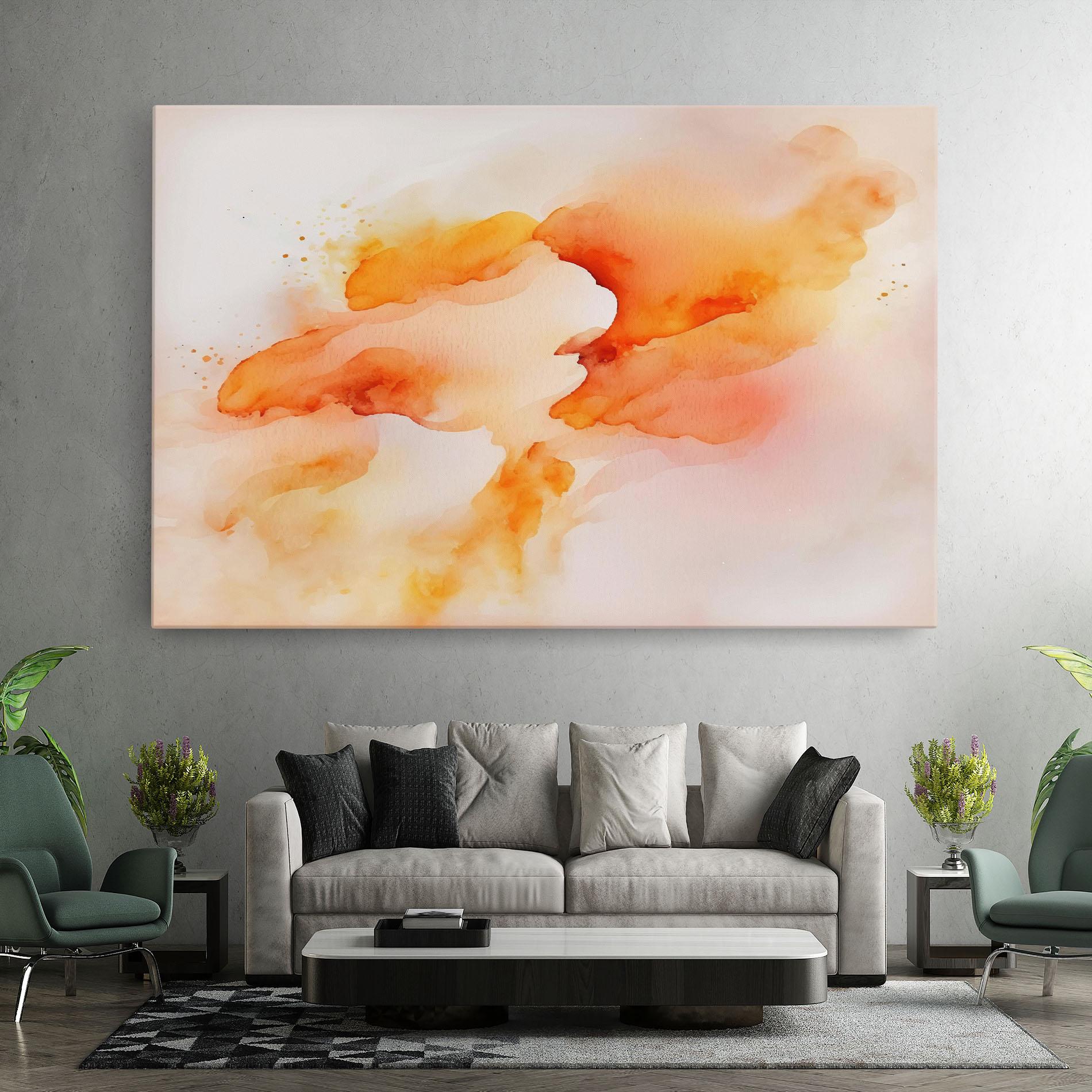 Vászonkép Abstract Orange Cloud mockup 7