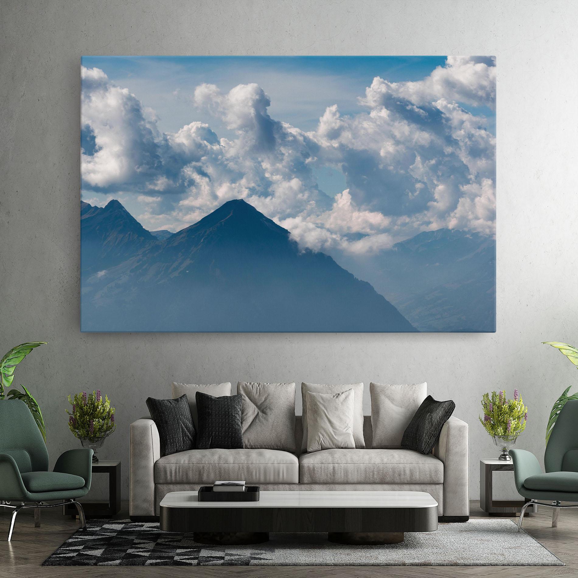 Vászonkép Cloudy View Mountain mockup 7