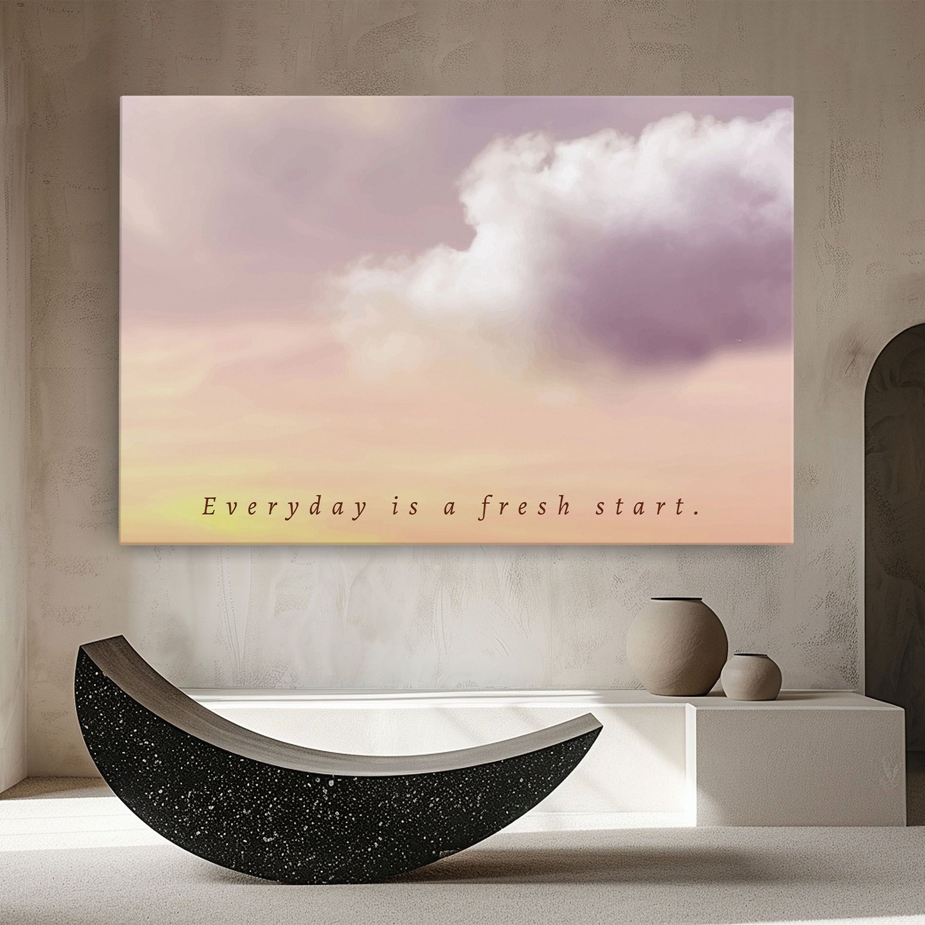 Clouds Text Cream mockup 8