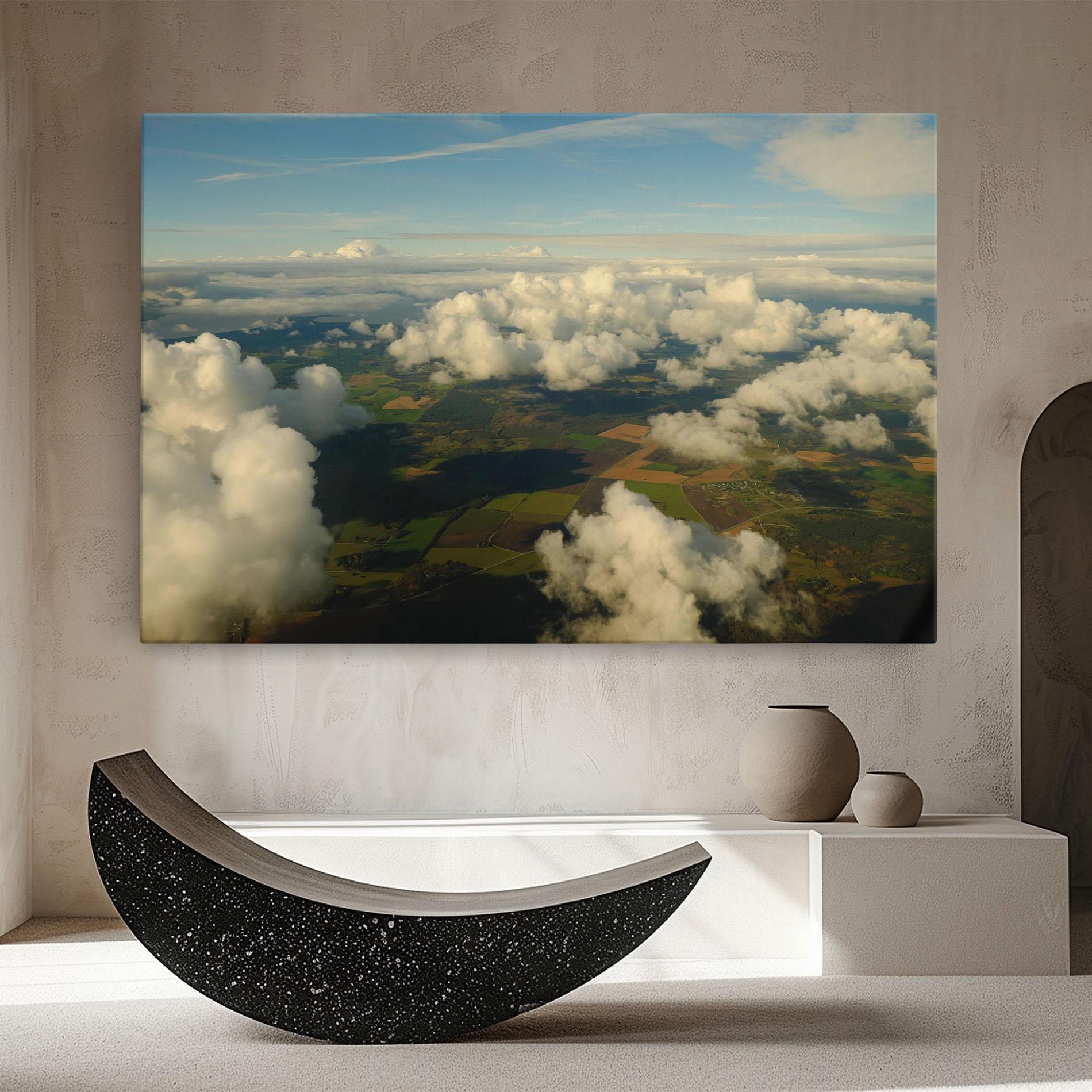 Vászonkép Clouds View From Plane mockup 8