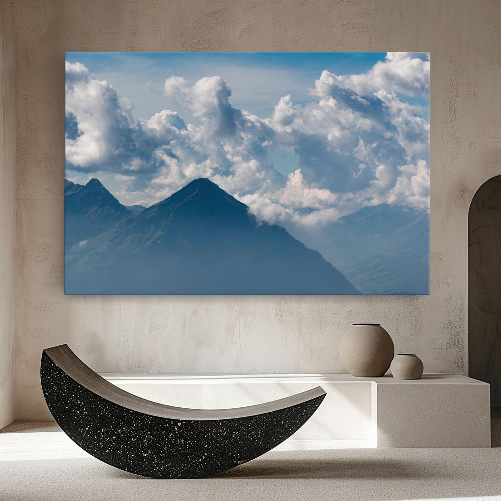 Vászonkép Cloudy View Mountain mockup 8