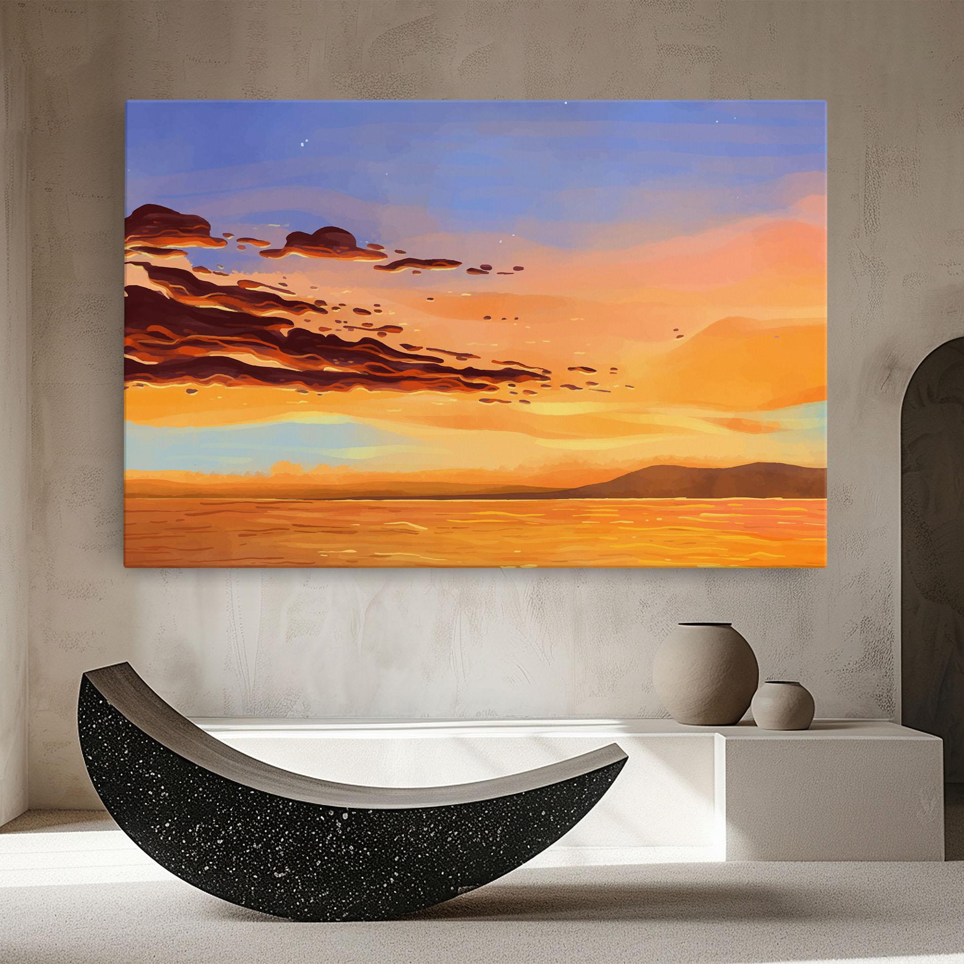 Vászonkép Dark Cloud Sunset mockup 8