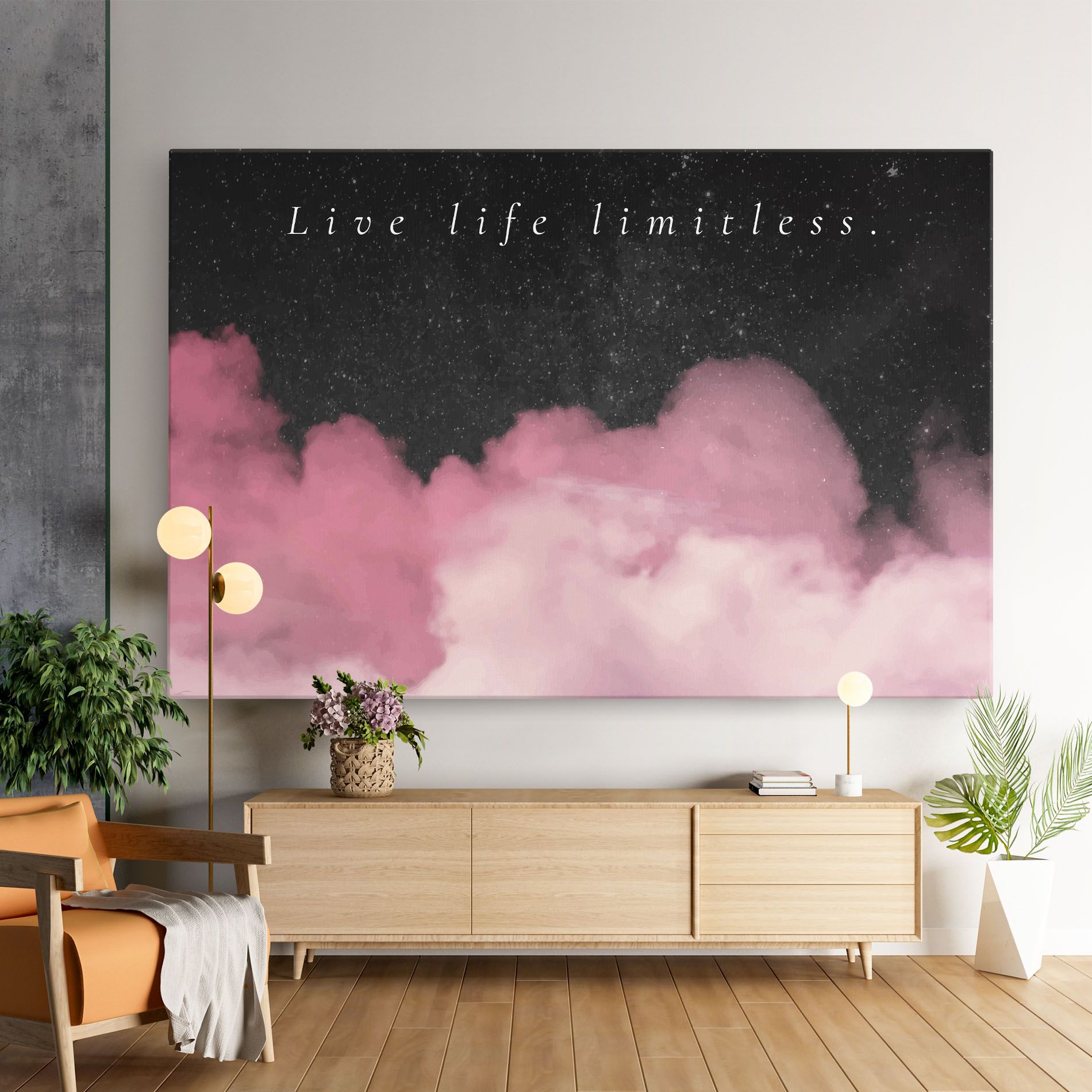 Clouds Text Pink mockup 9