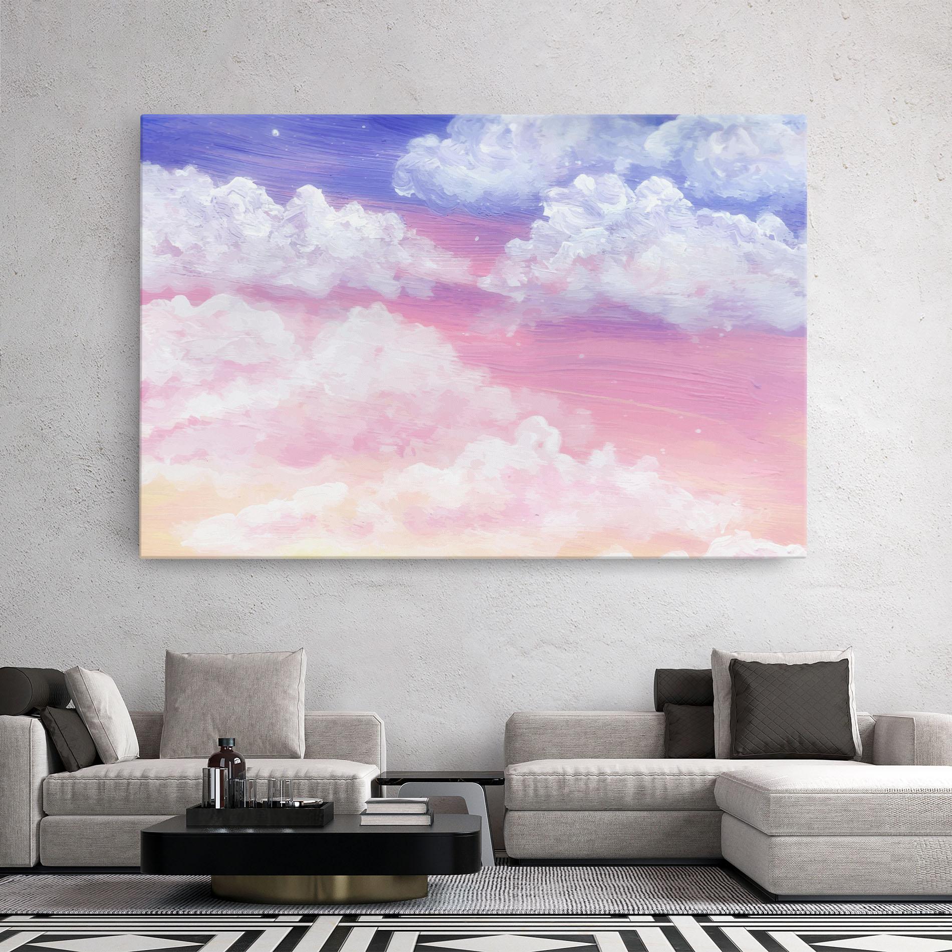 Vászonkép Cloud Paint Texture mockup 2