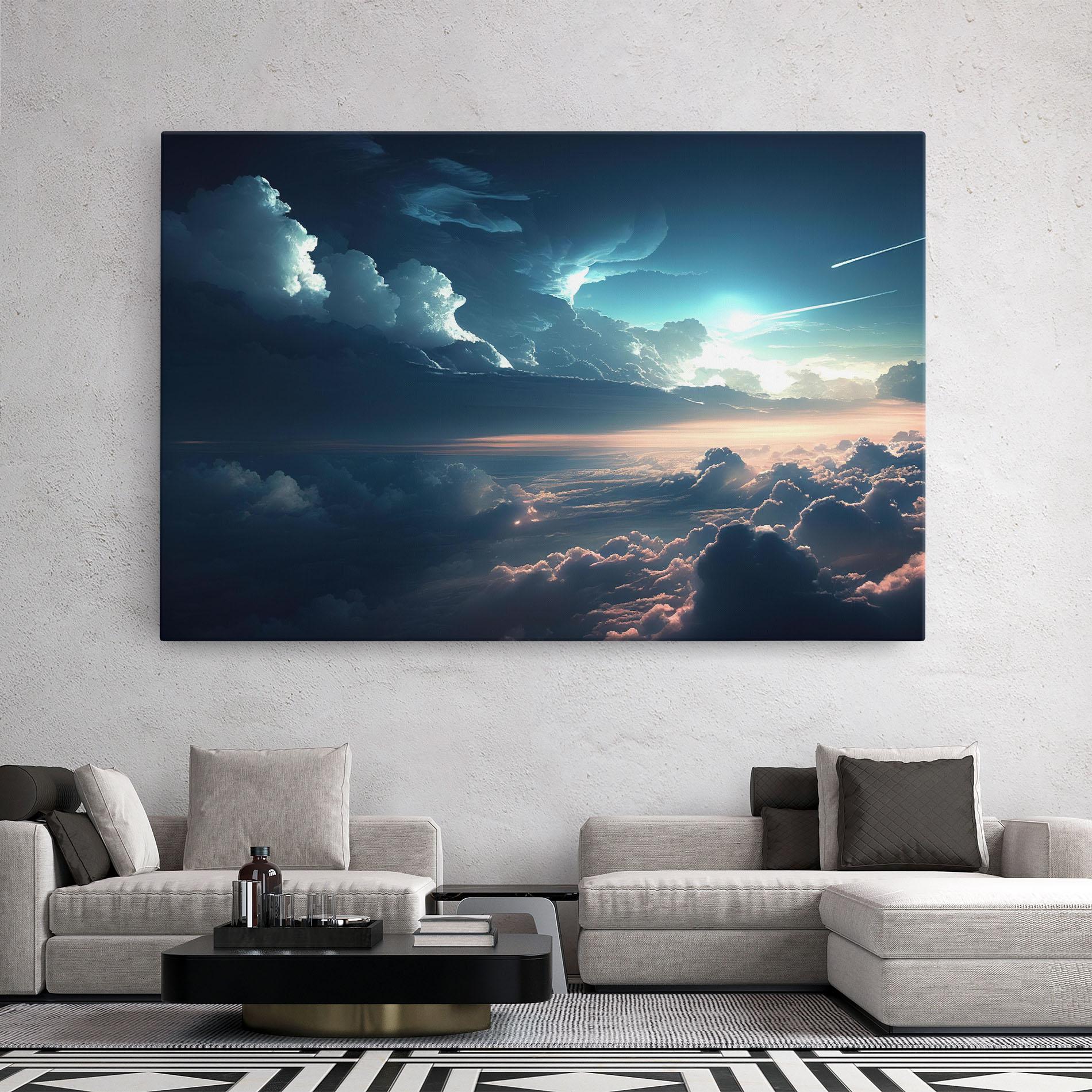 Vászonkép Dark Clouds mockup 2