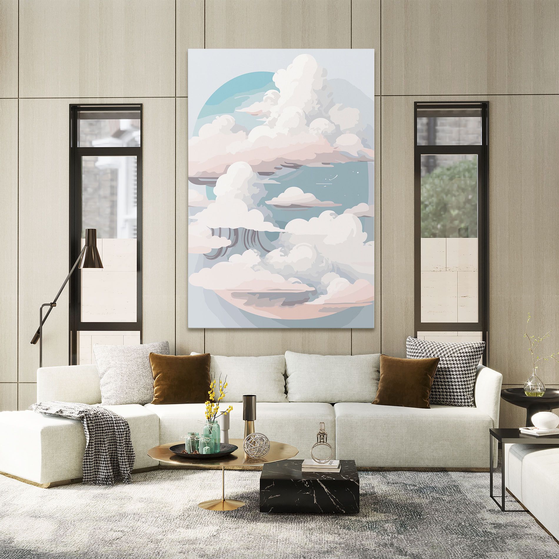 Cloud White Art mockup 2