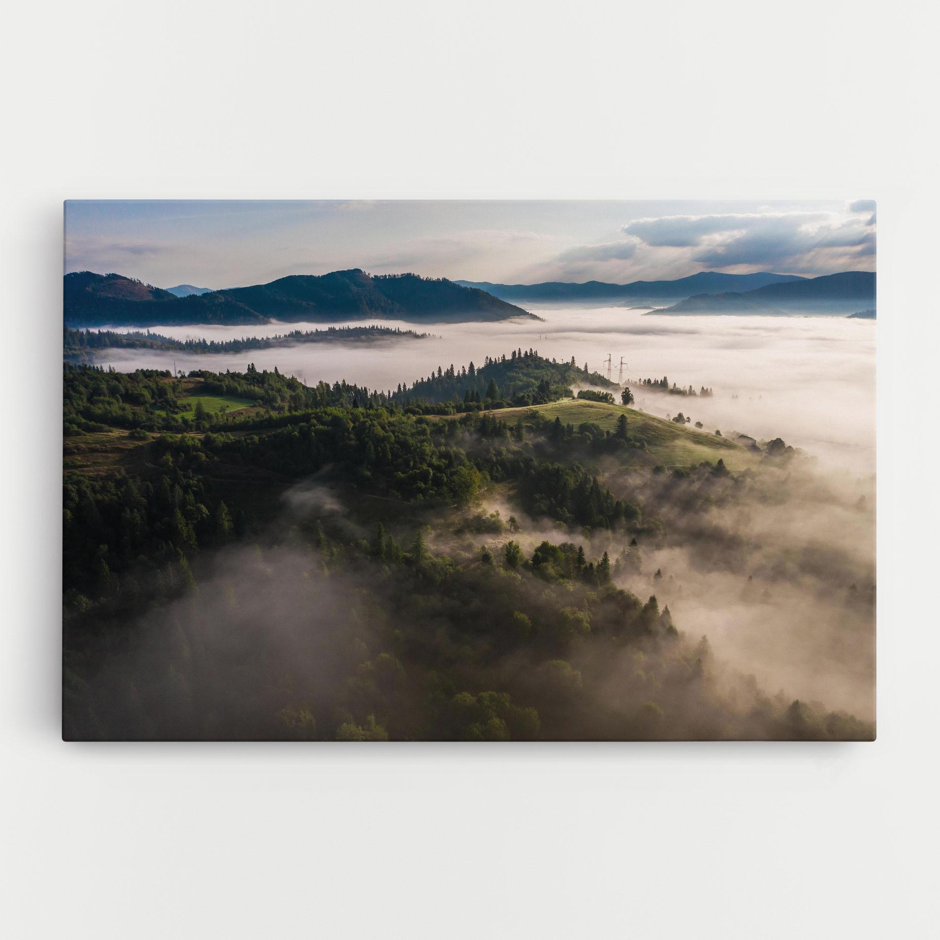 Vászonkép Foggy Forest View mockup 0