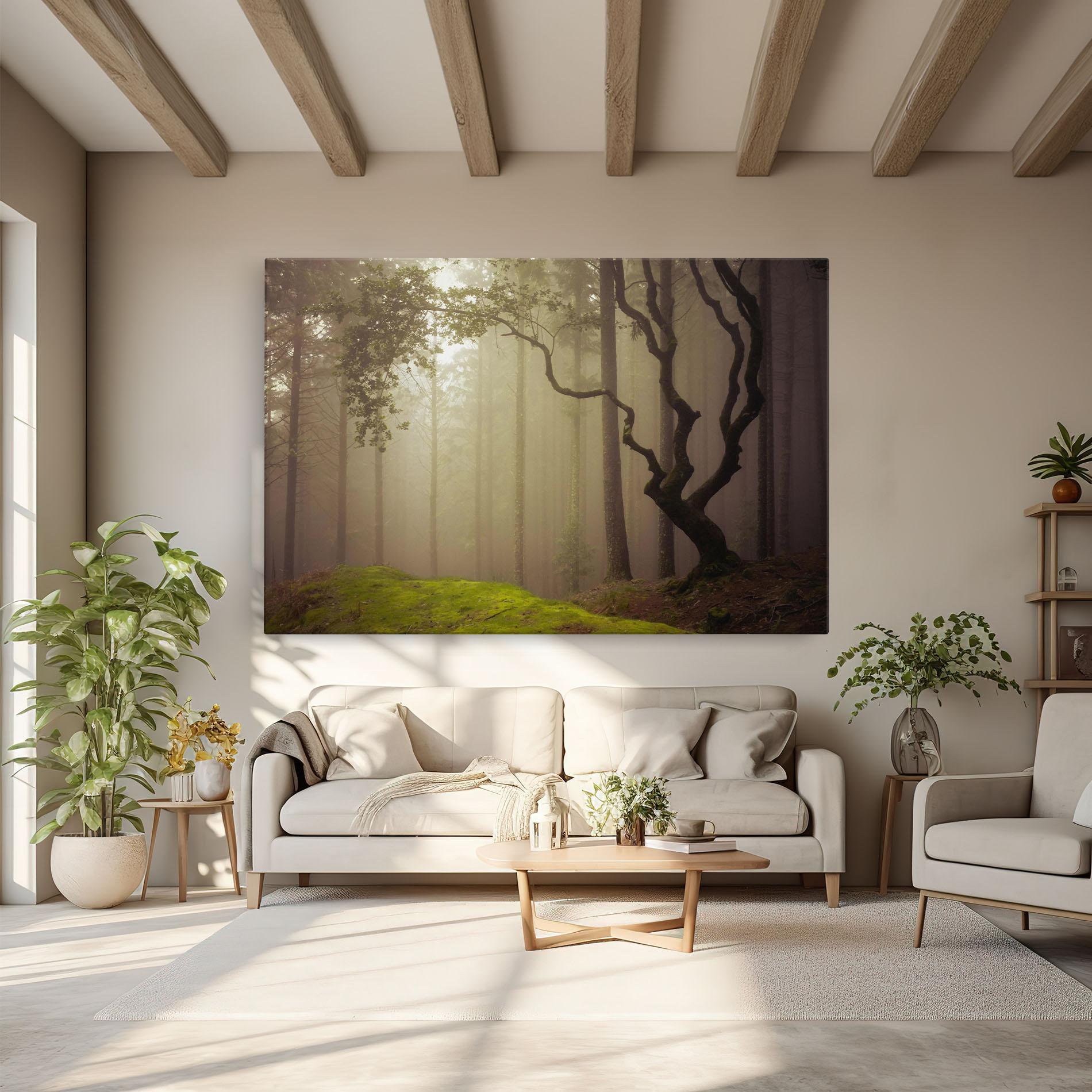 Vászonkép Foggy Tree Art mockup 6