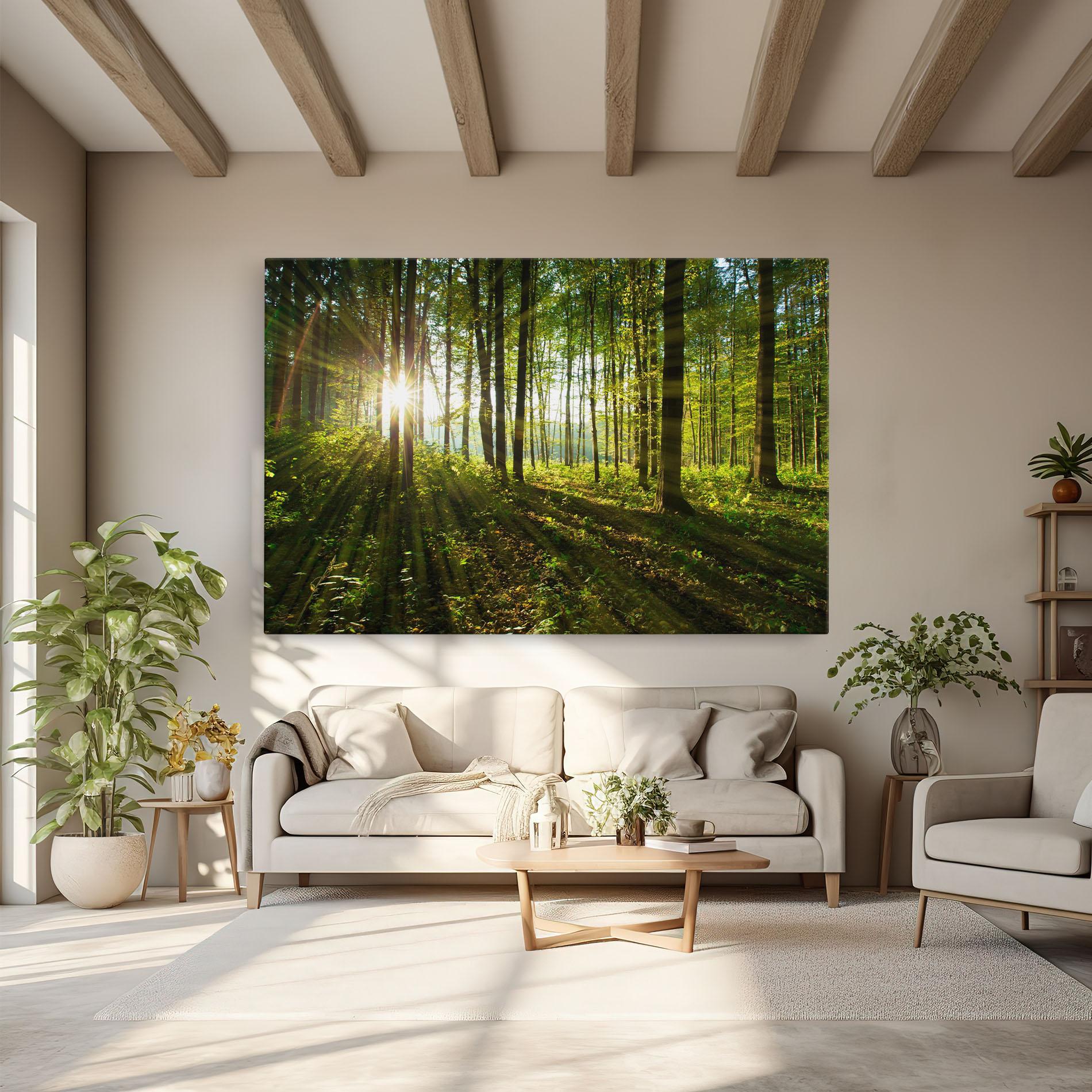 Vászonkép Green Light Forest mockup 6