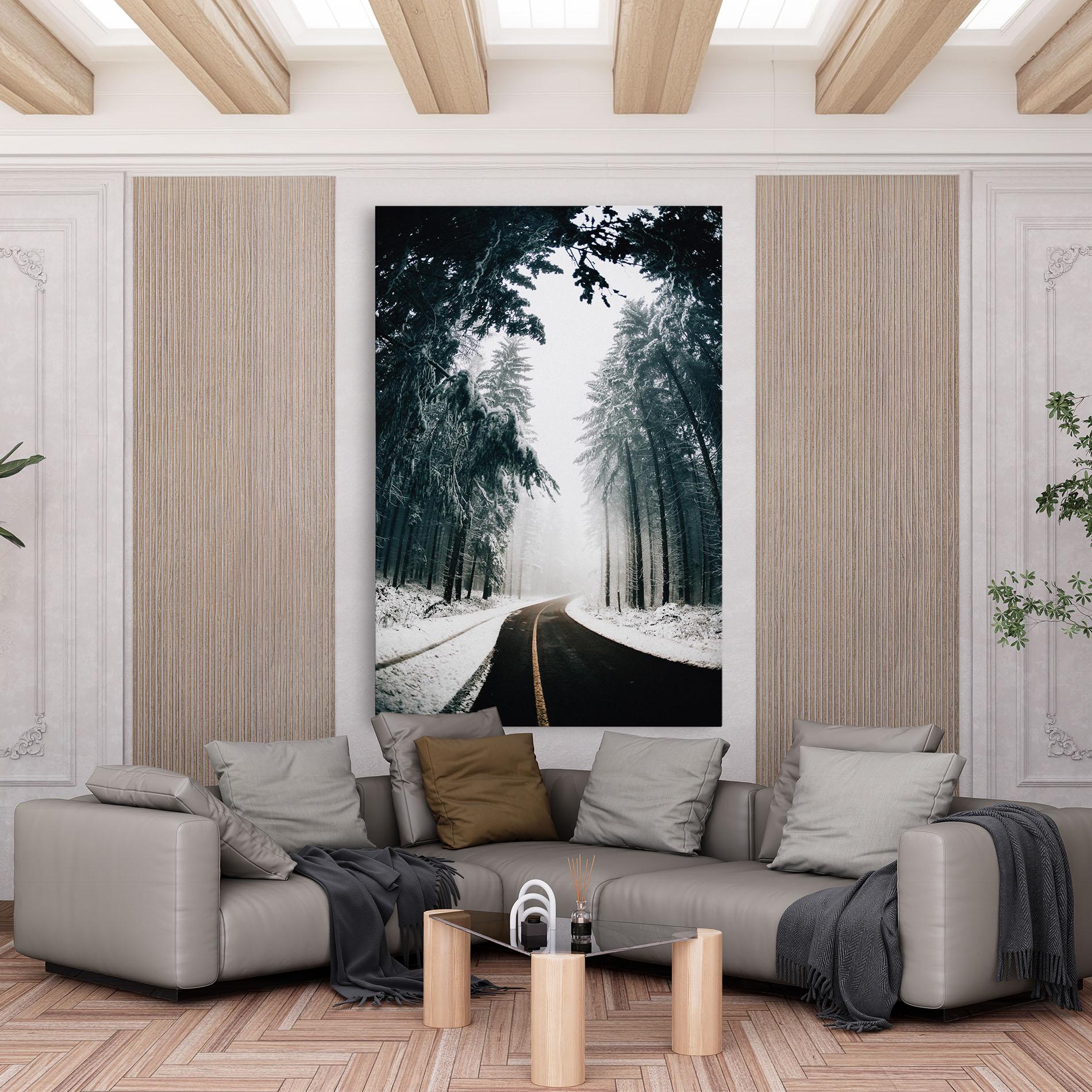 Vászonkép Snow Road Dorest mockup 6