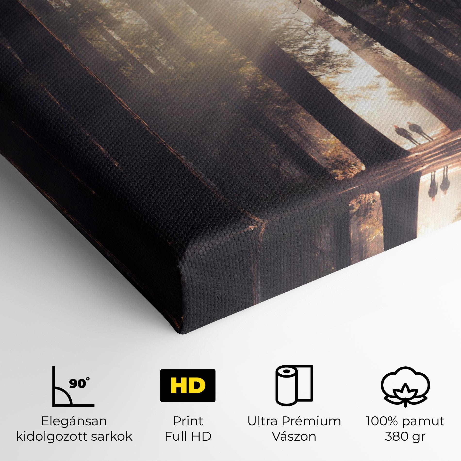 Vászonkép Foggy Couple Forest mockup 4