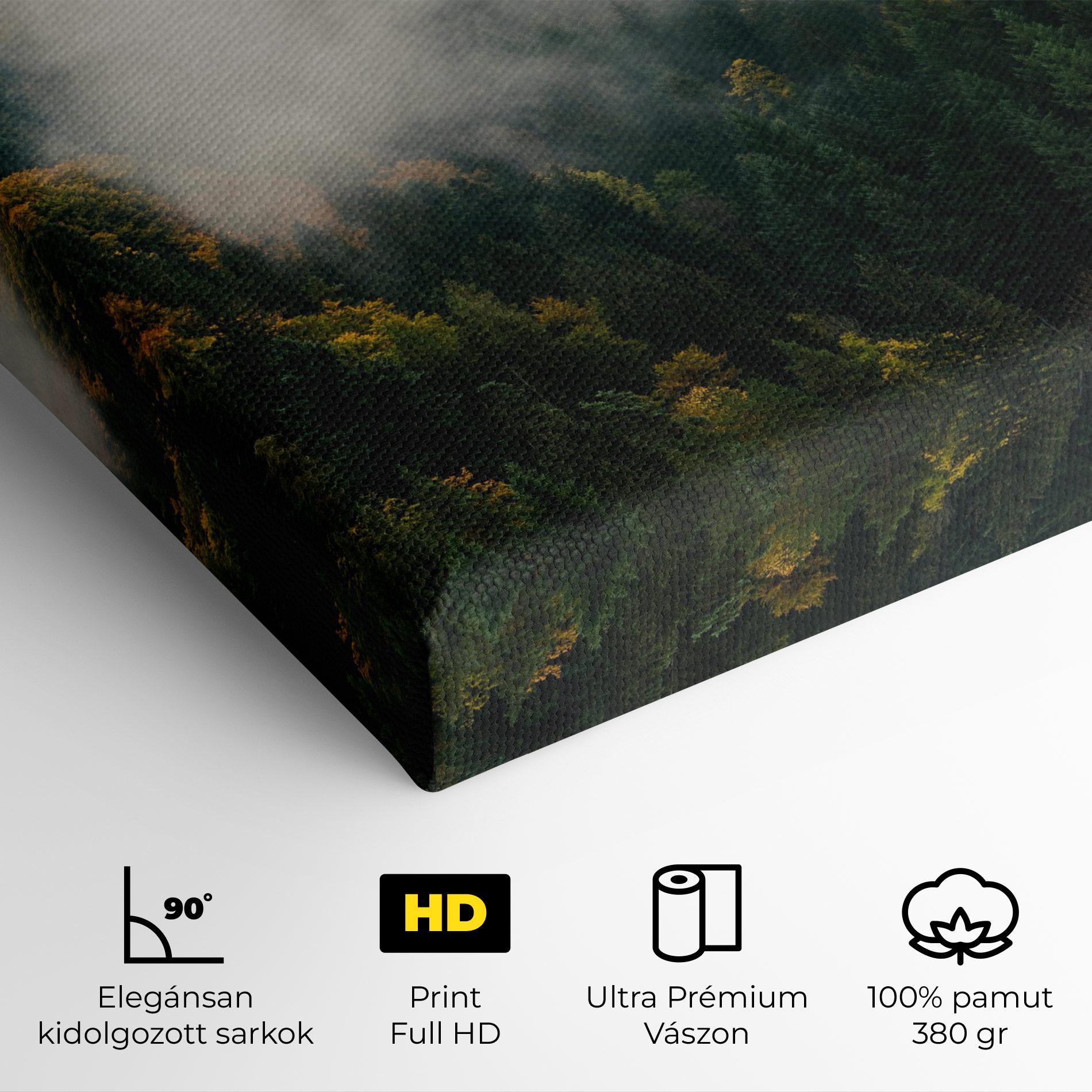 Vászonkép Foggy Tree Forest mockup 4