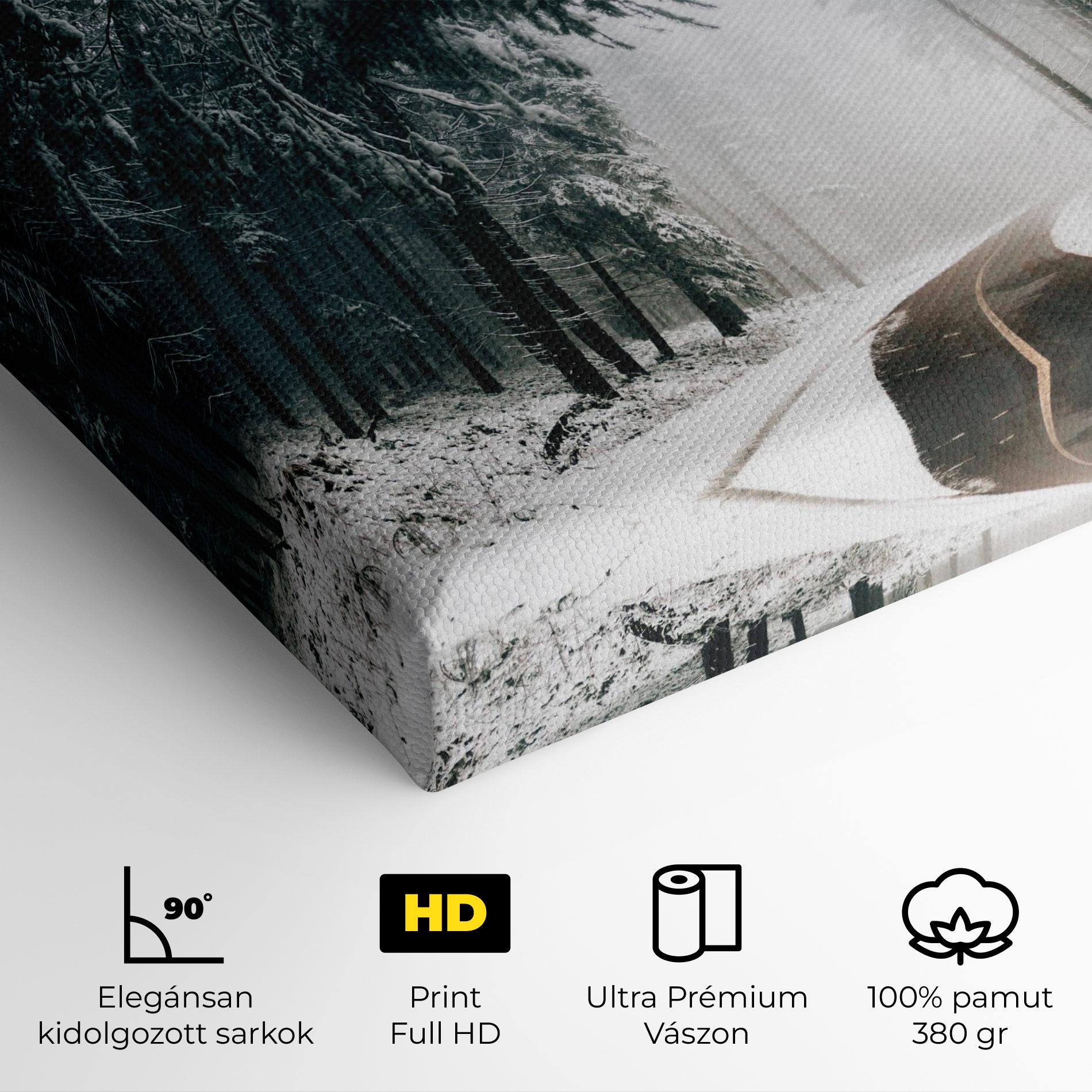 Vászonkép Snow Road Dorest mockup 4