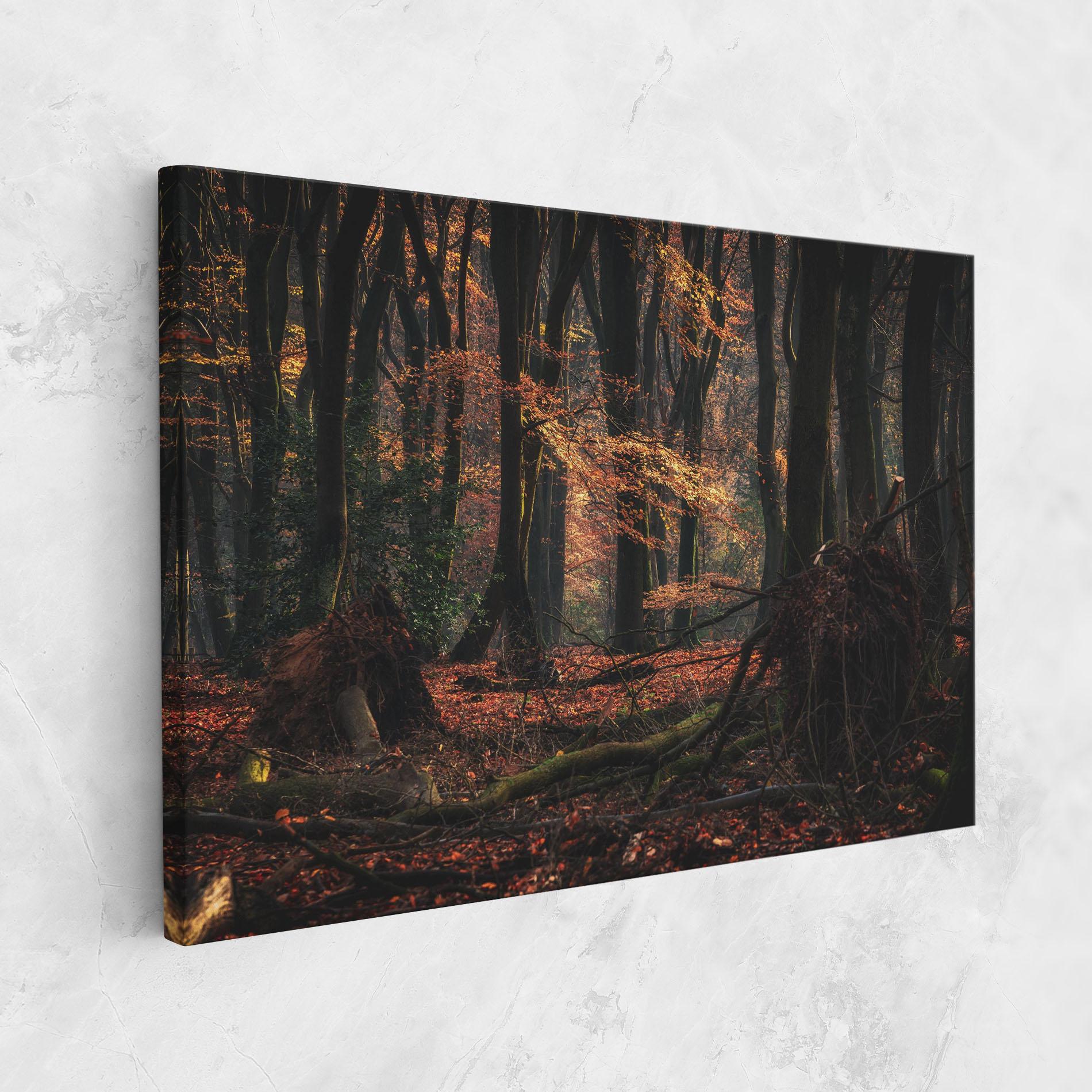 Vászonkép Autumn Forest Trees mockup 1