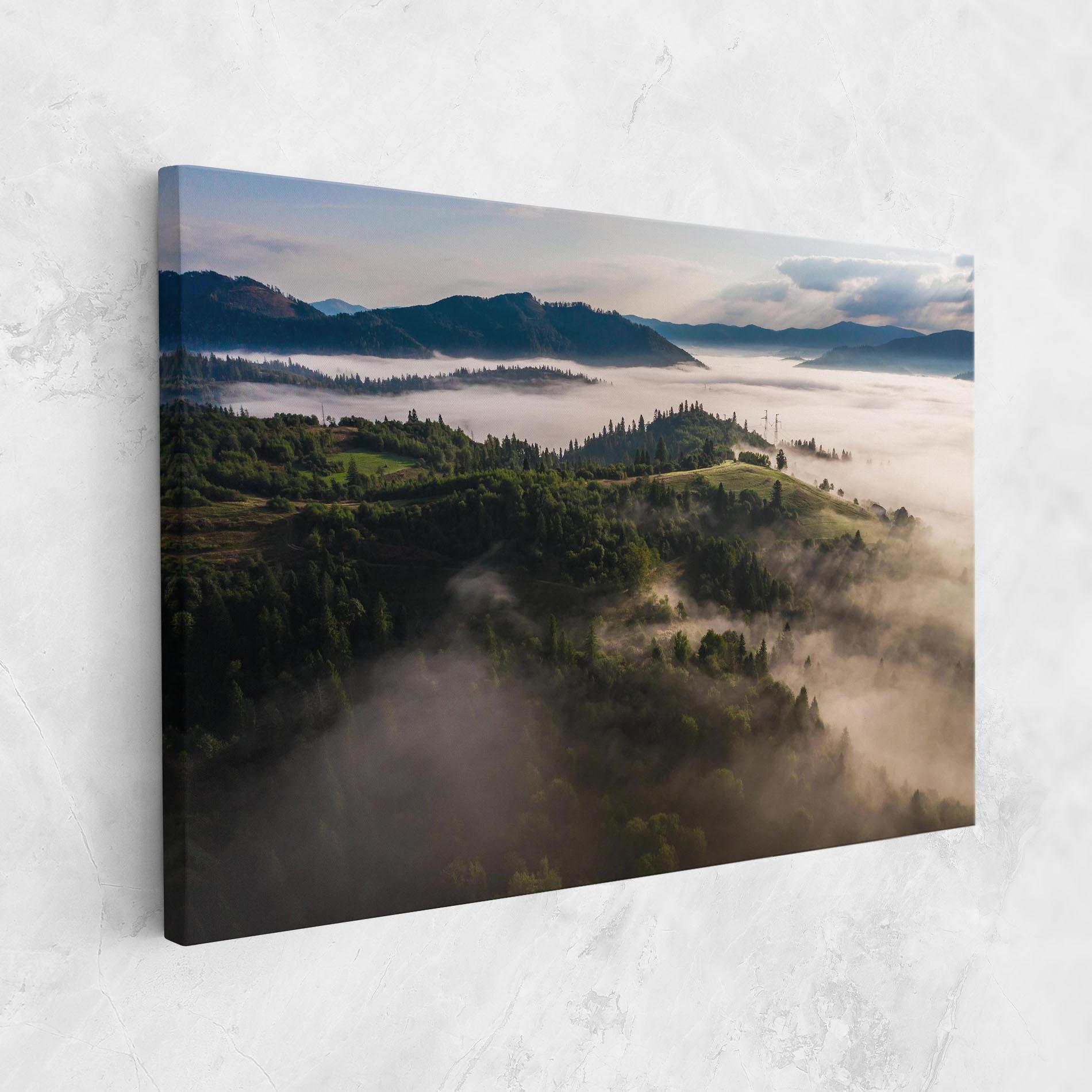 Vászonkép Foggy Forest View mockup 1