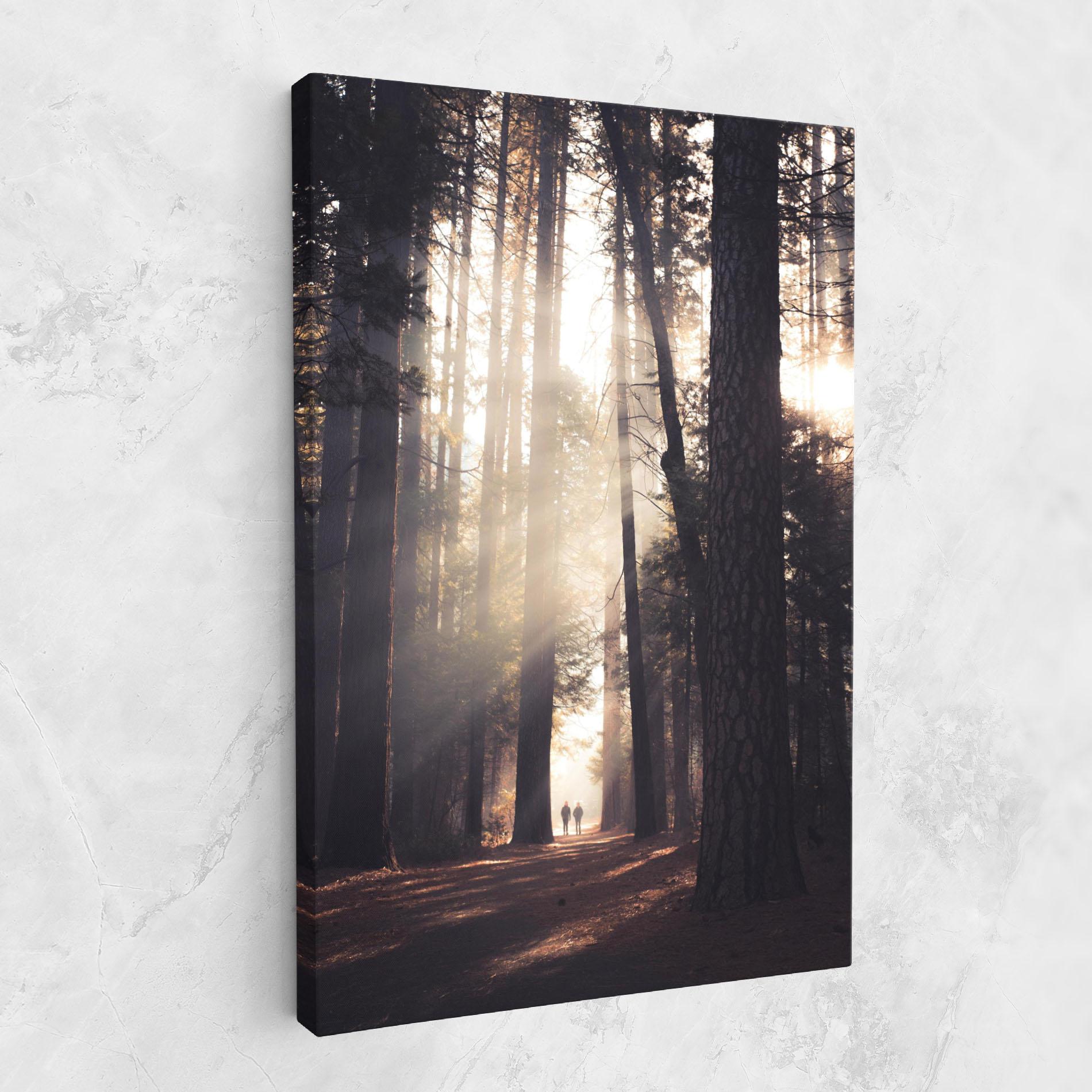 Vászonkép Foggy Couple Forest mockup 1