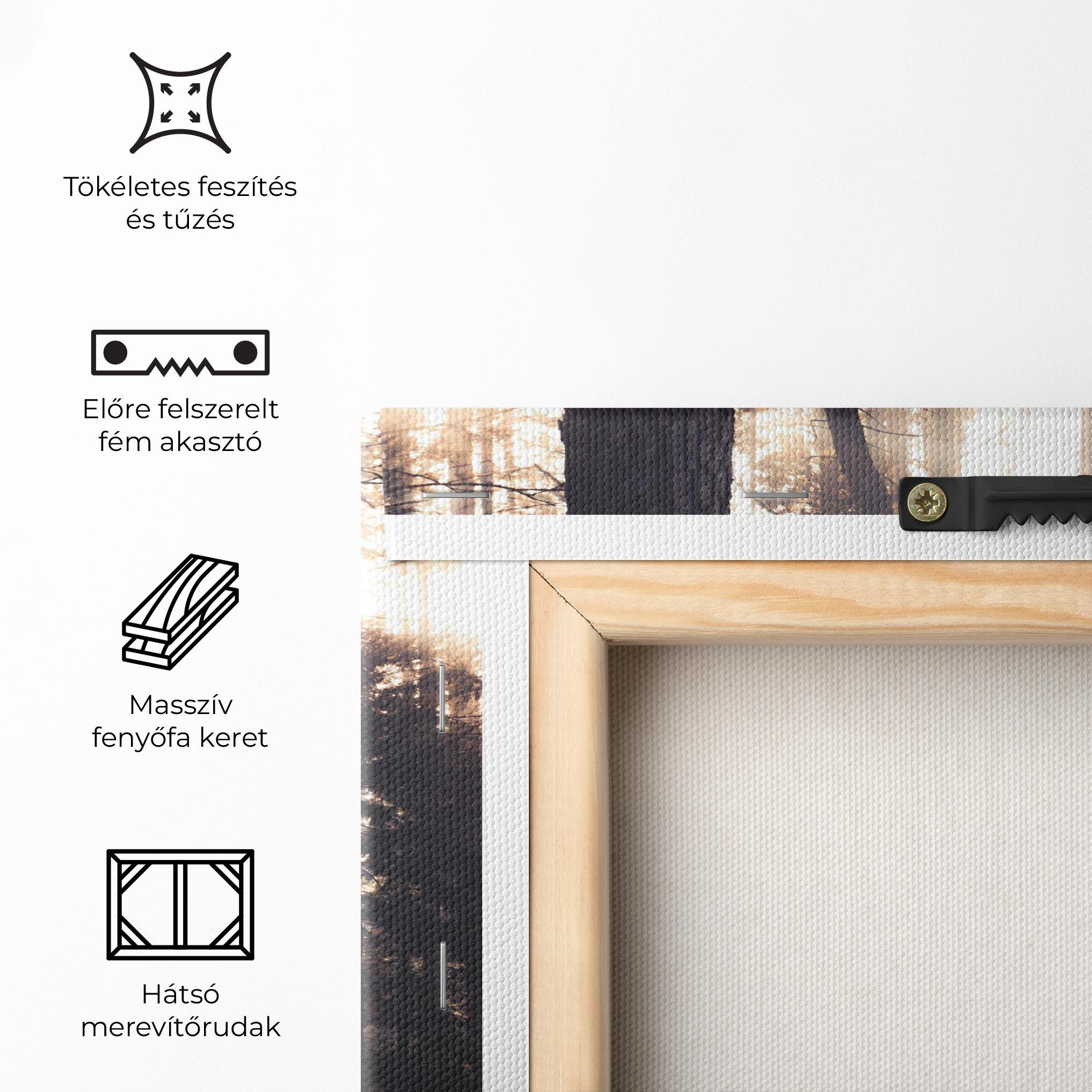 Vászonkép Foggy Couple Forest mockup 5