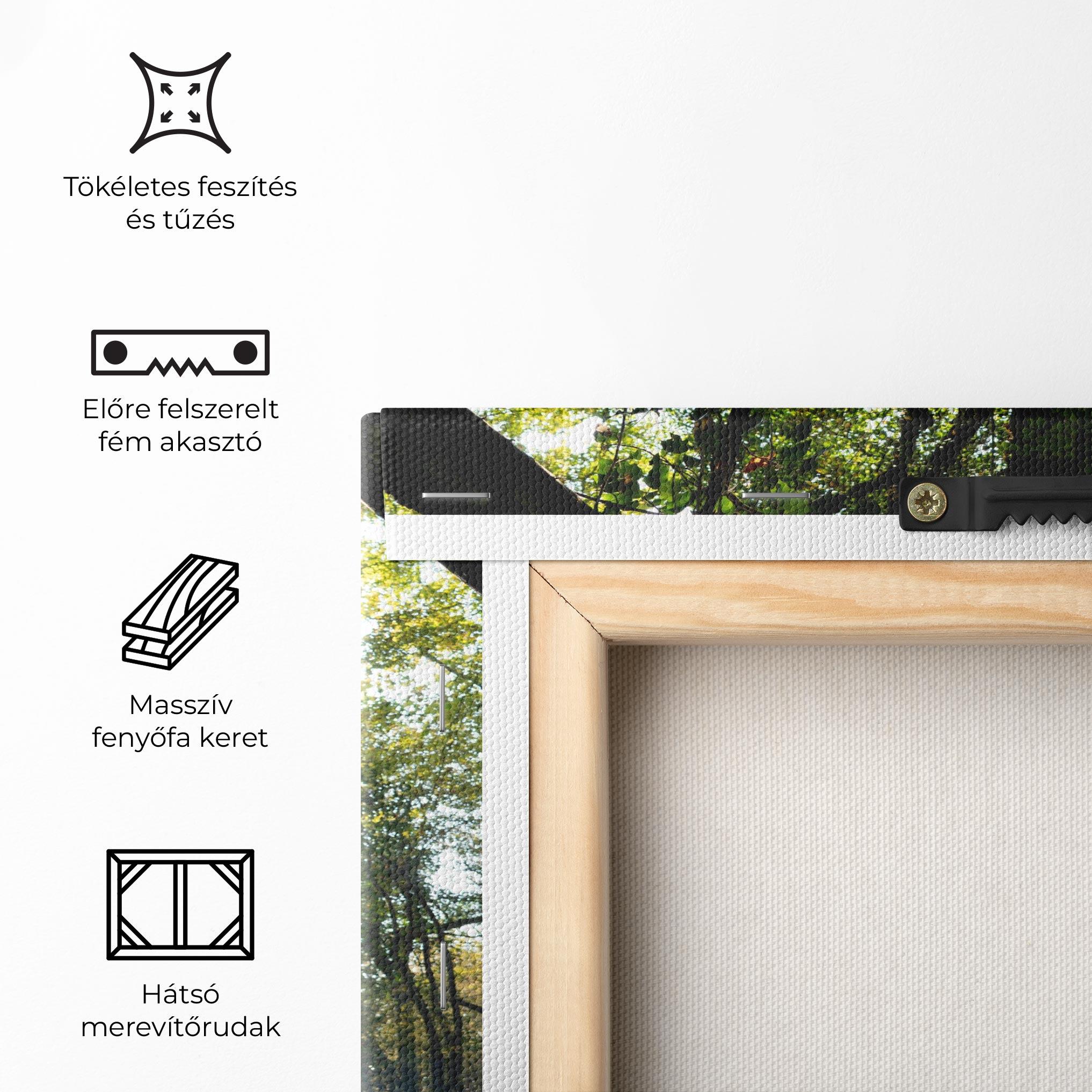 Vászonkép Foggy Light Forest mockup 5