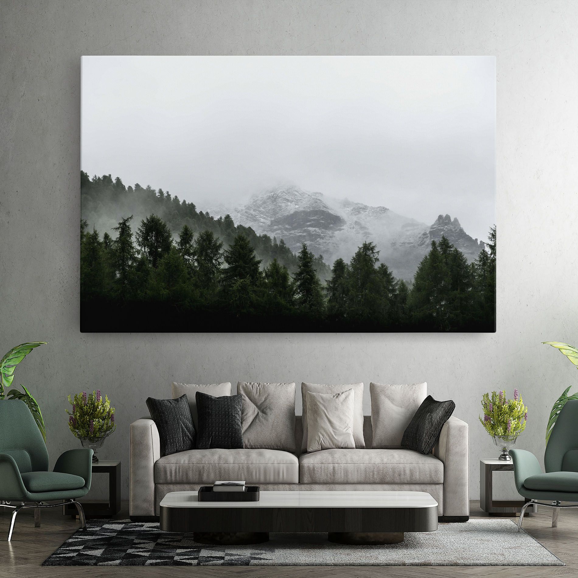 Foggy Mountain Forest mockup 7