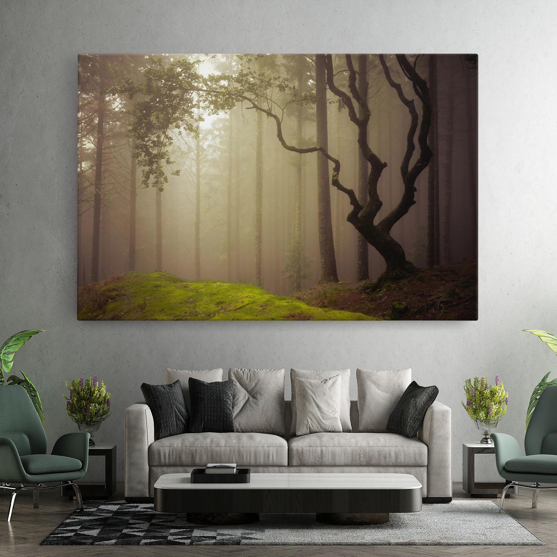 Vászonkép Foggy Tree Art mockup 7