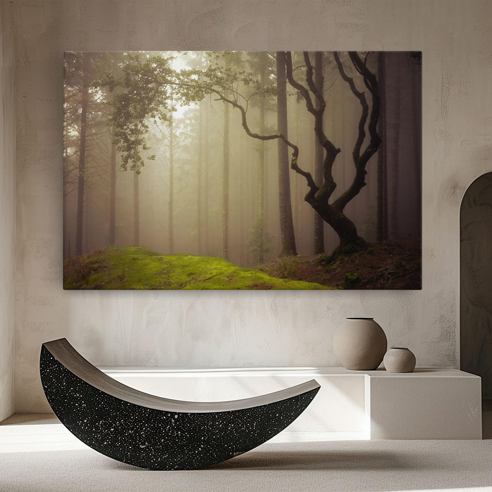 Vászonkép Foggy Tree Art mockup 8