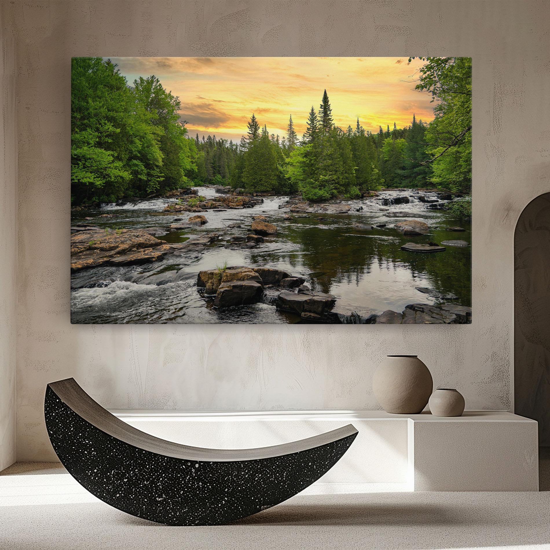 Vászonkép Small River Forest mockup 8