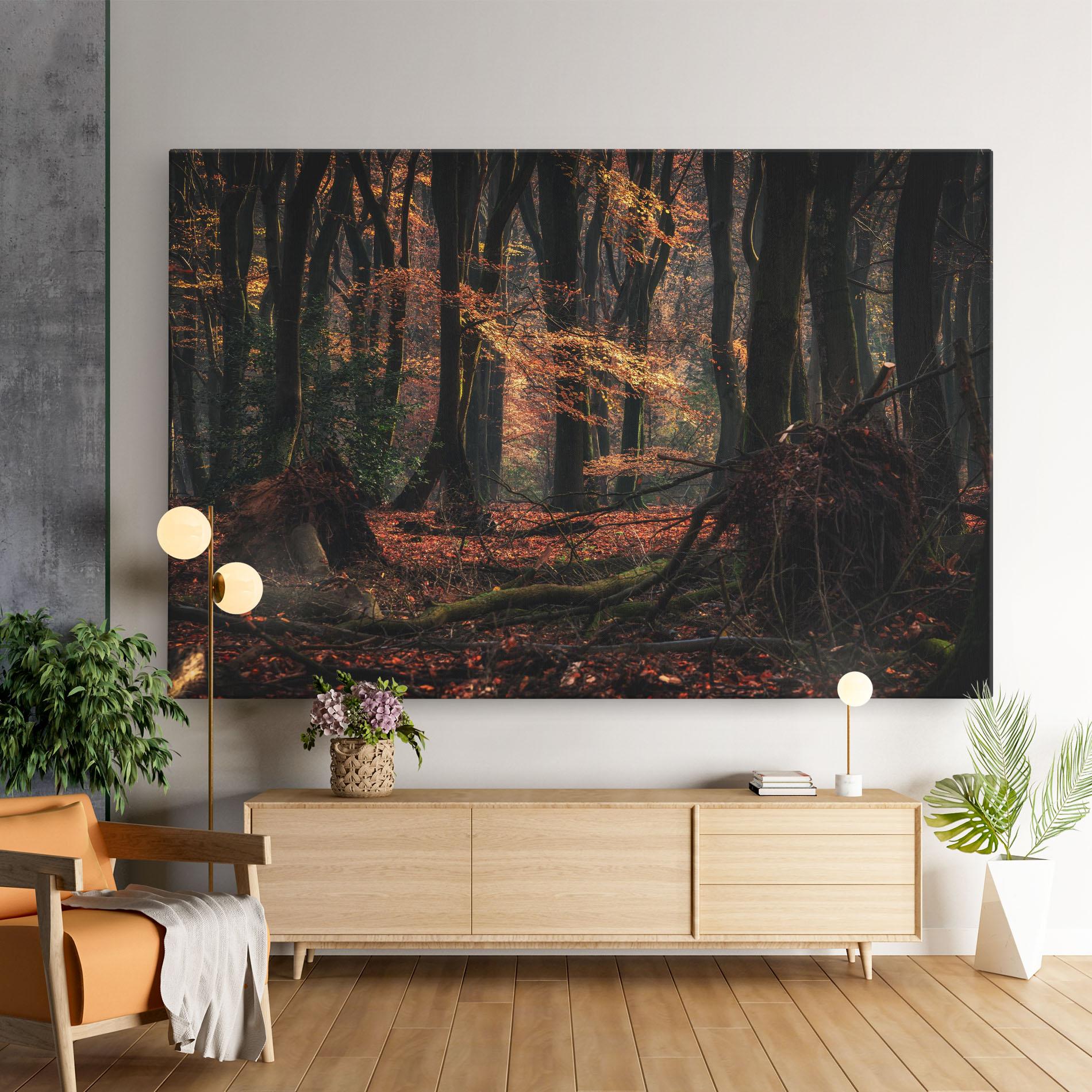 Vászonkép Autumn Forest Trees mockup 9