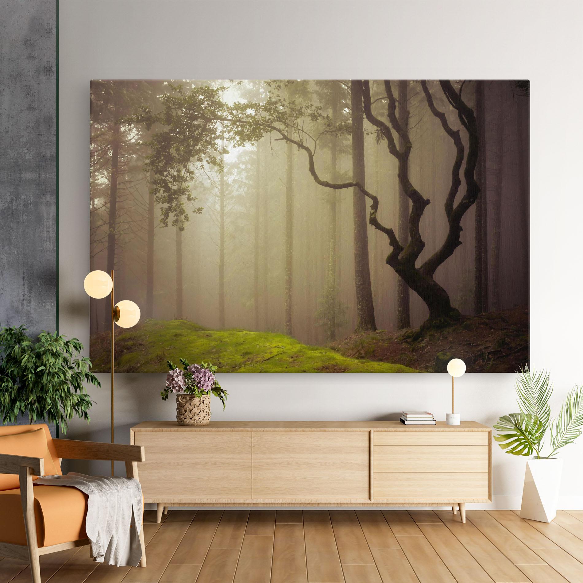 Vászonkép Foggy Tree Art mockup 9