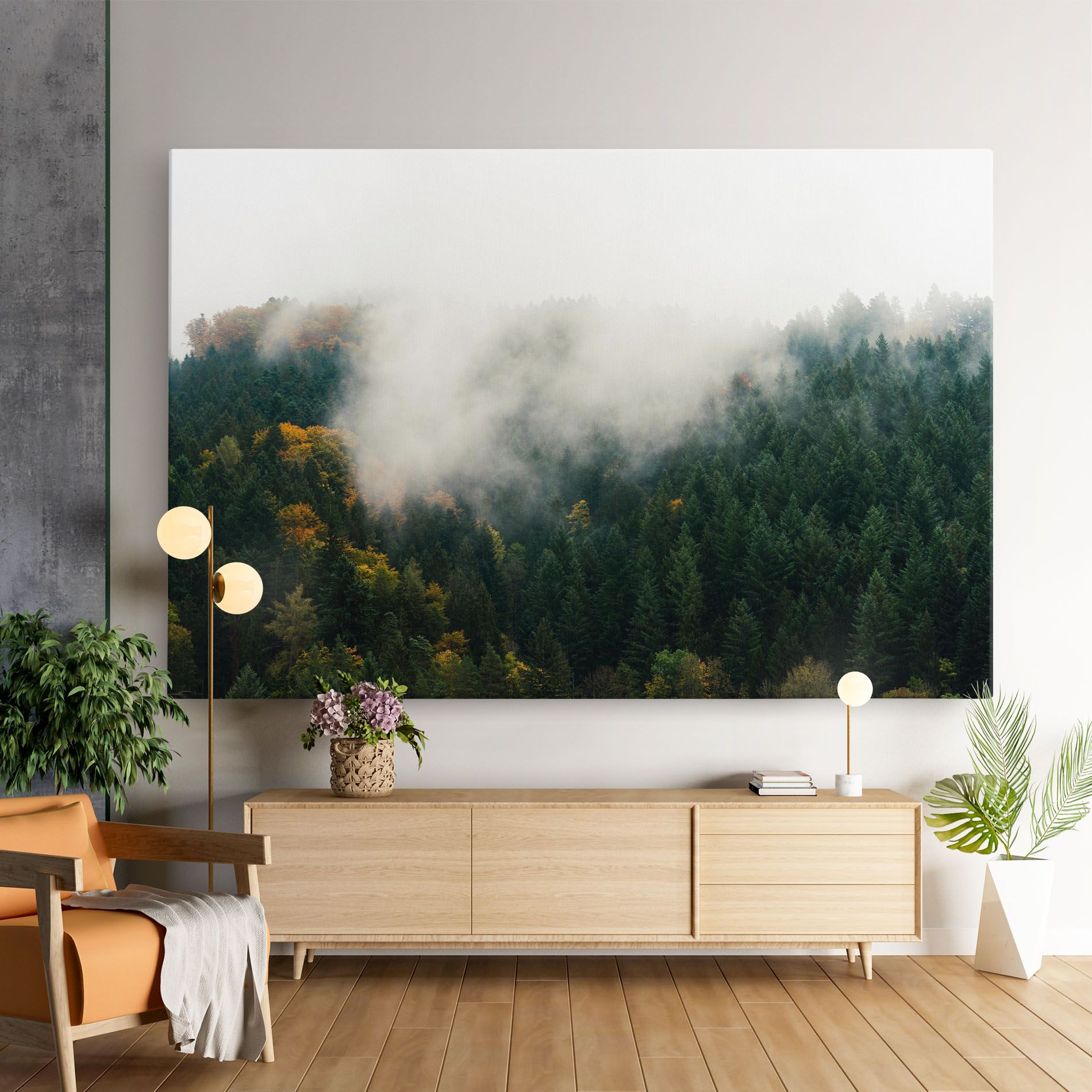 Foggy Tree Forest mockup 9
