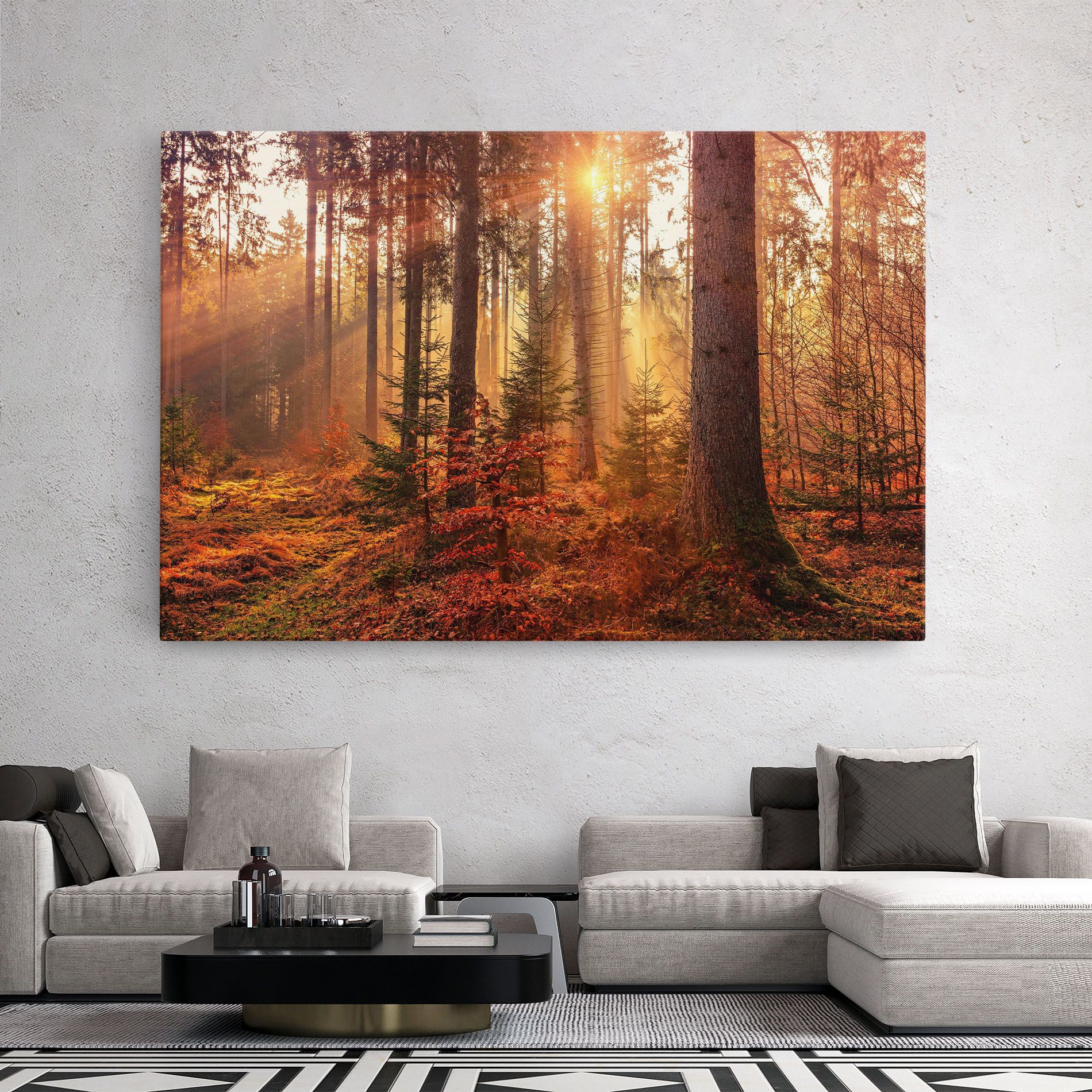Orange Light Forest mockup 2