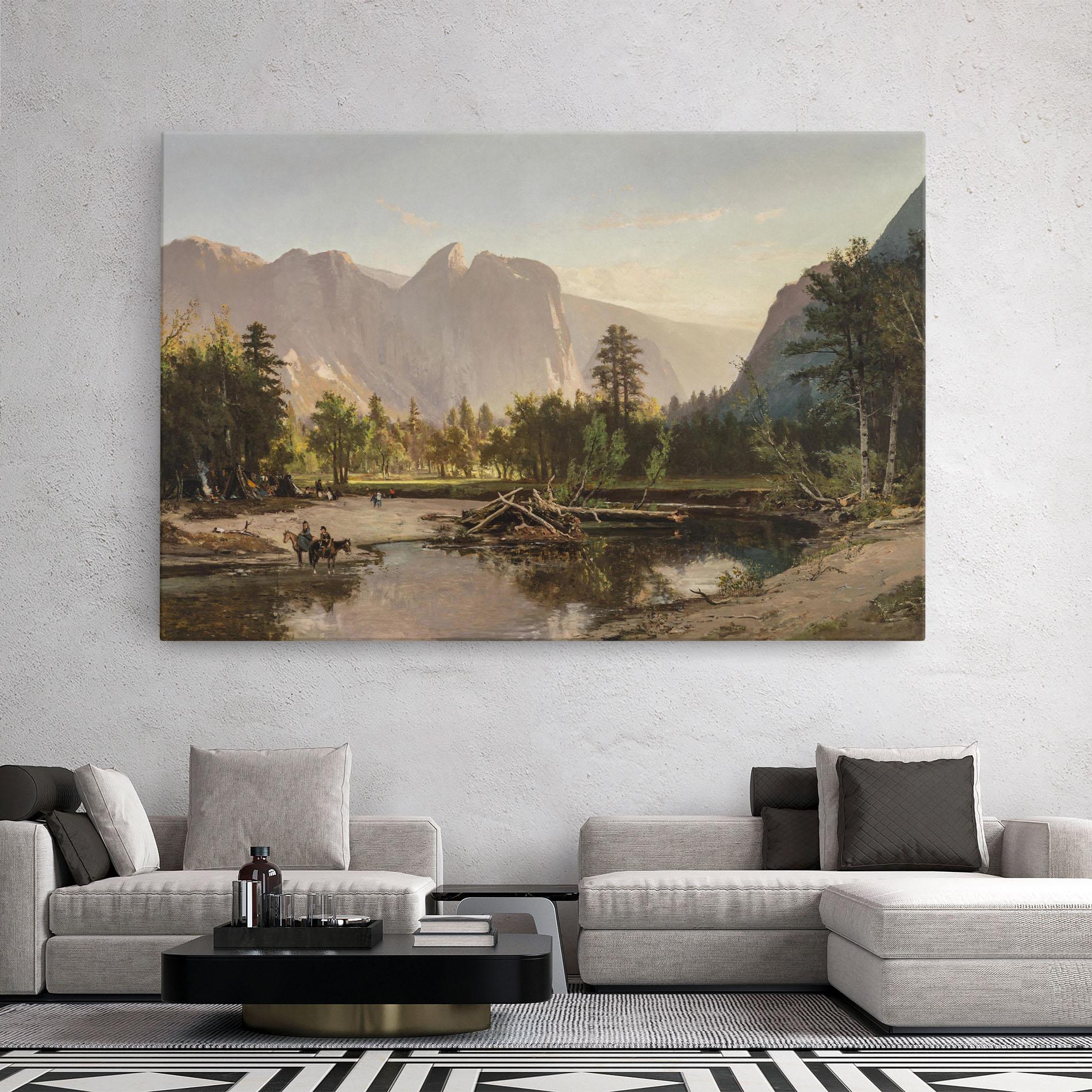 Vászonkép Small Lake Forest mockup 2