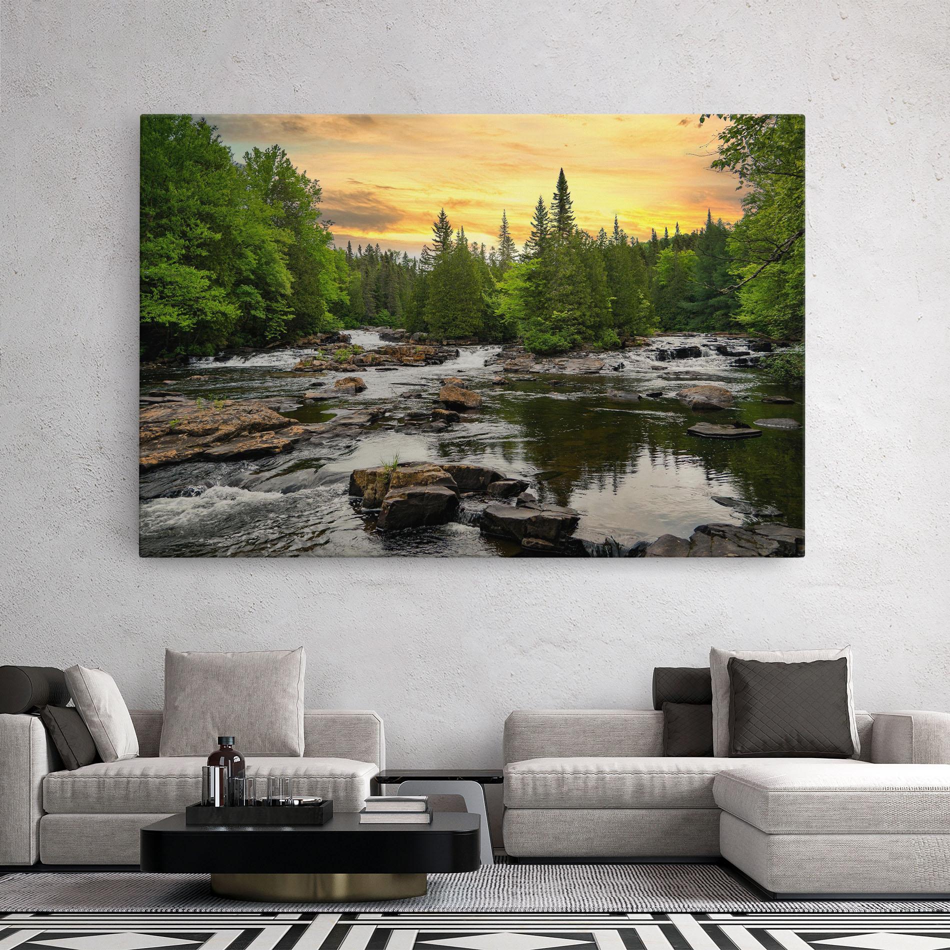 Vászonkép Small River Forest mockup 2