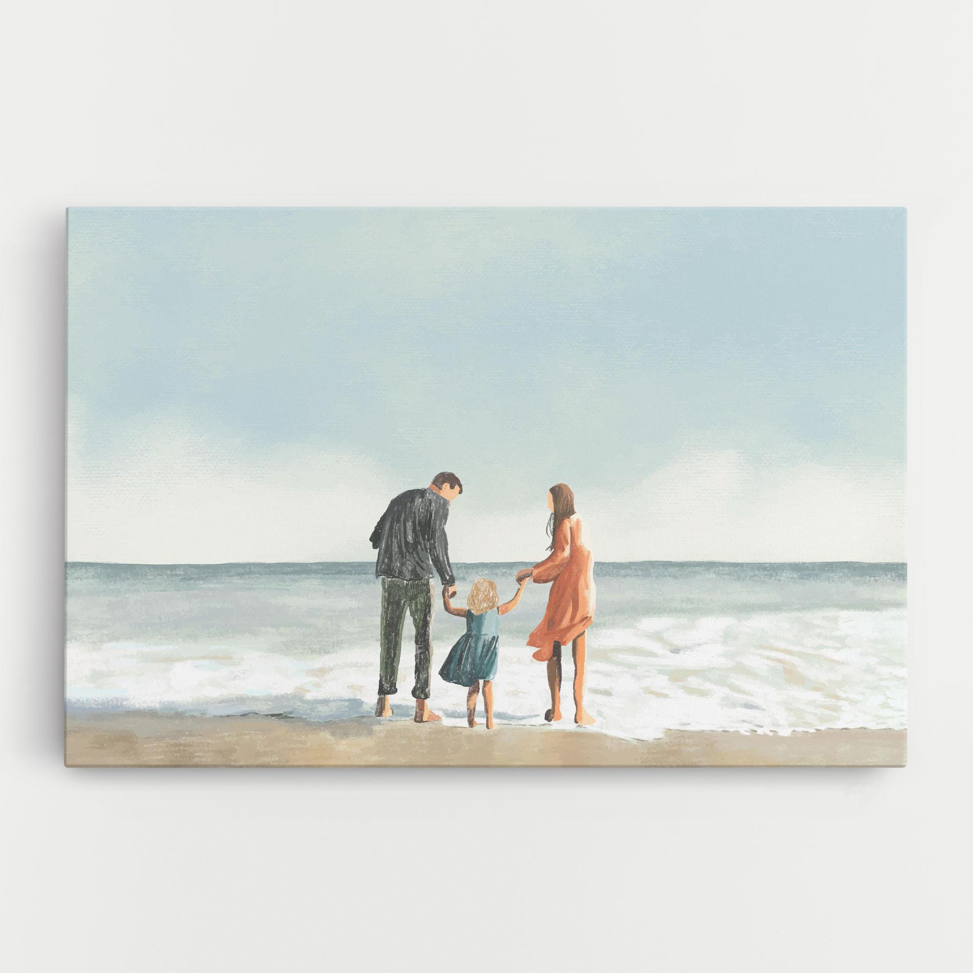 Vászonkép Beach Family mockup 0