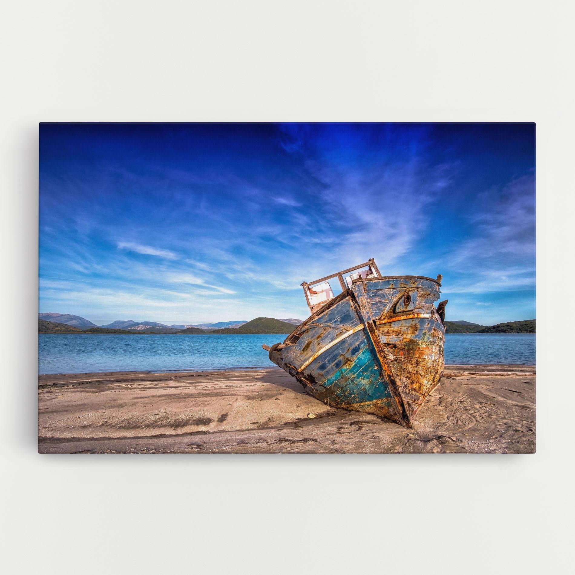 Vászonkép Boat Blue Sky mockup 0