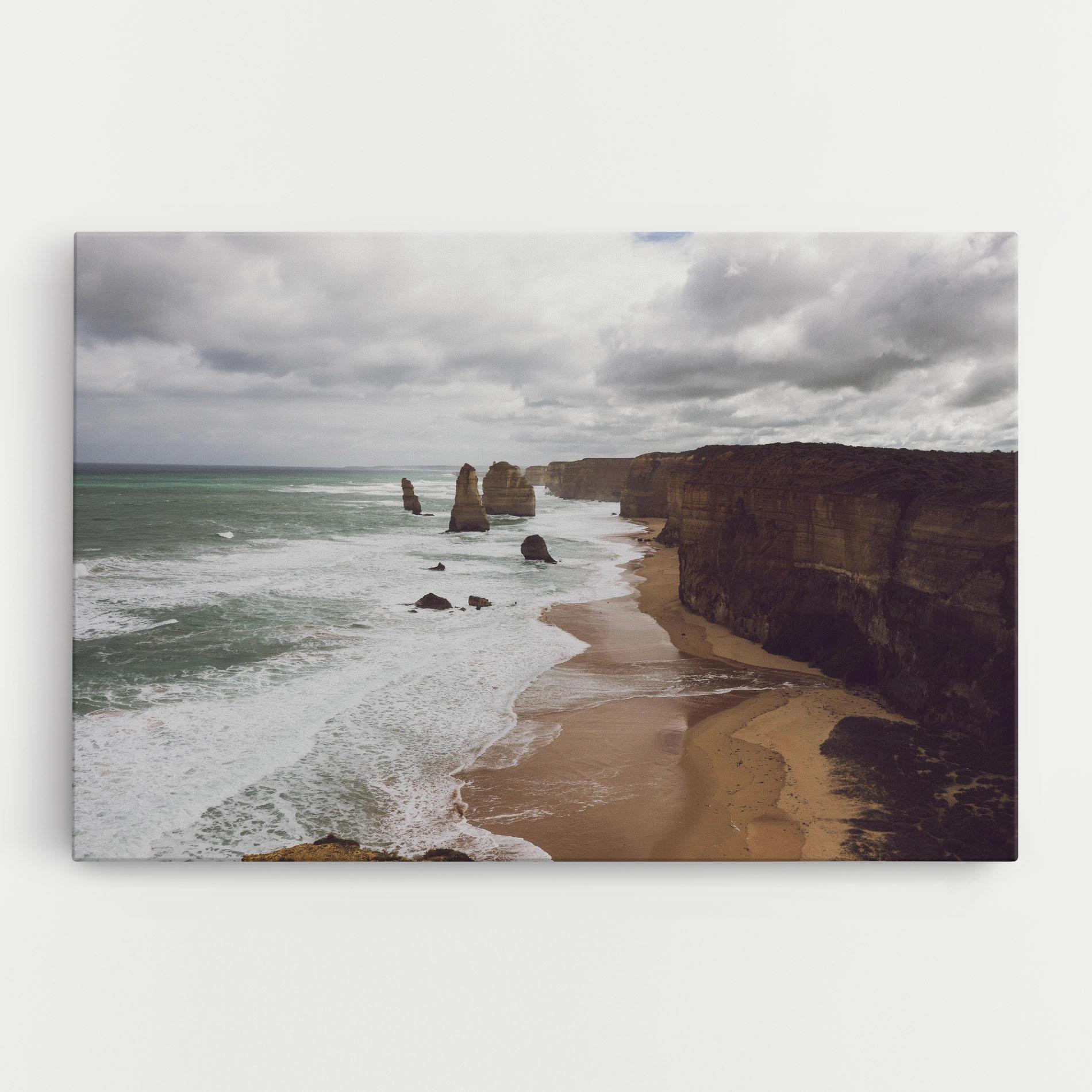 Vászonkép Grey Clouds Beach mockup 0