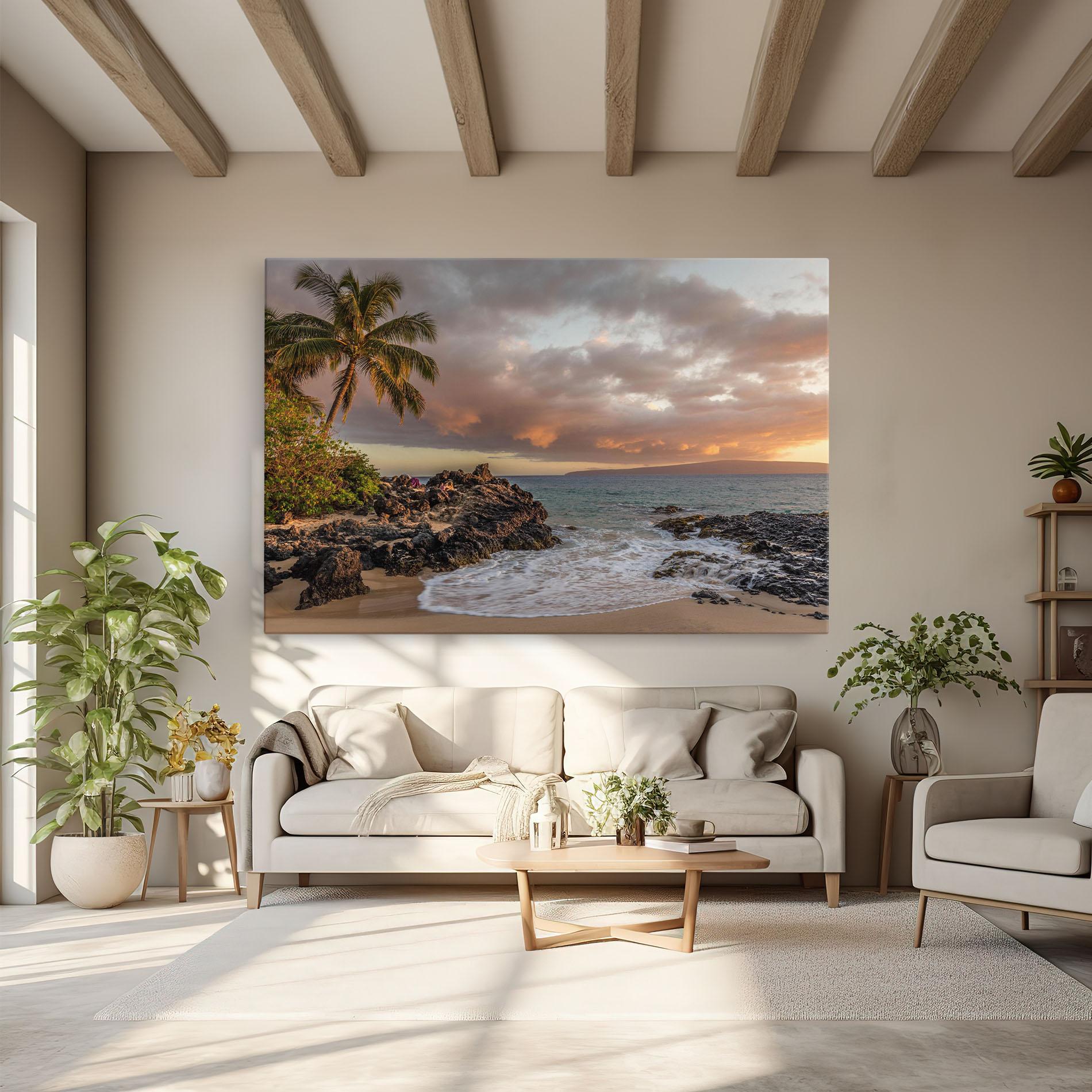 Vászonkép Beautiful Beach Landscape mockup 6