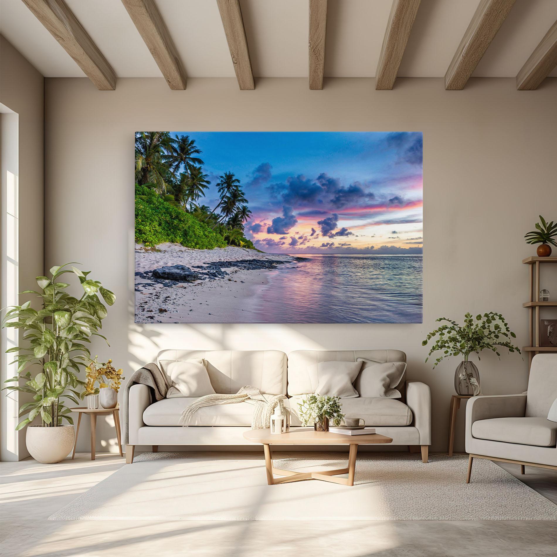 Vászonkép Purple Blue Beach mockup 6