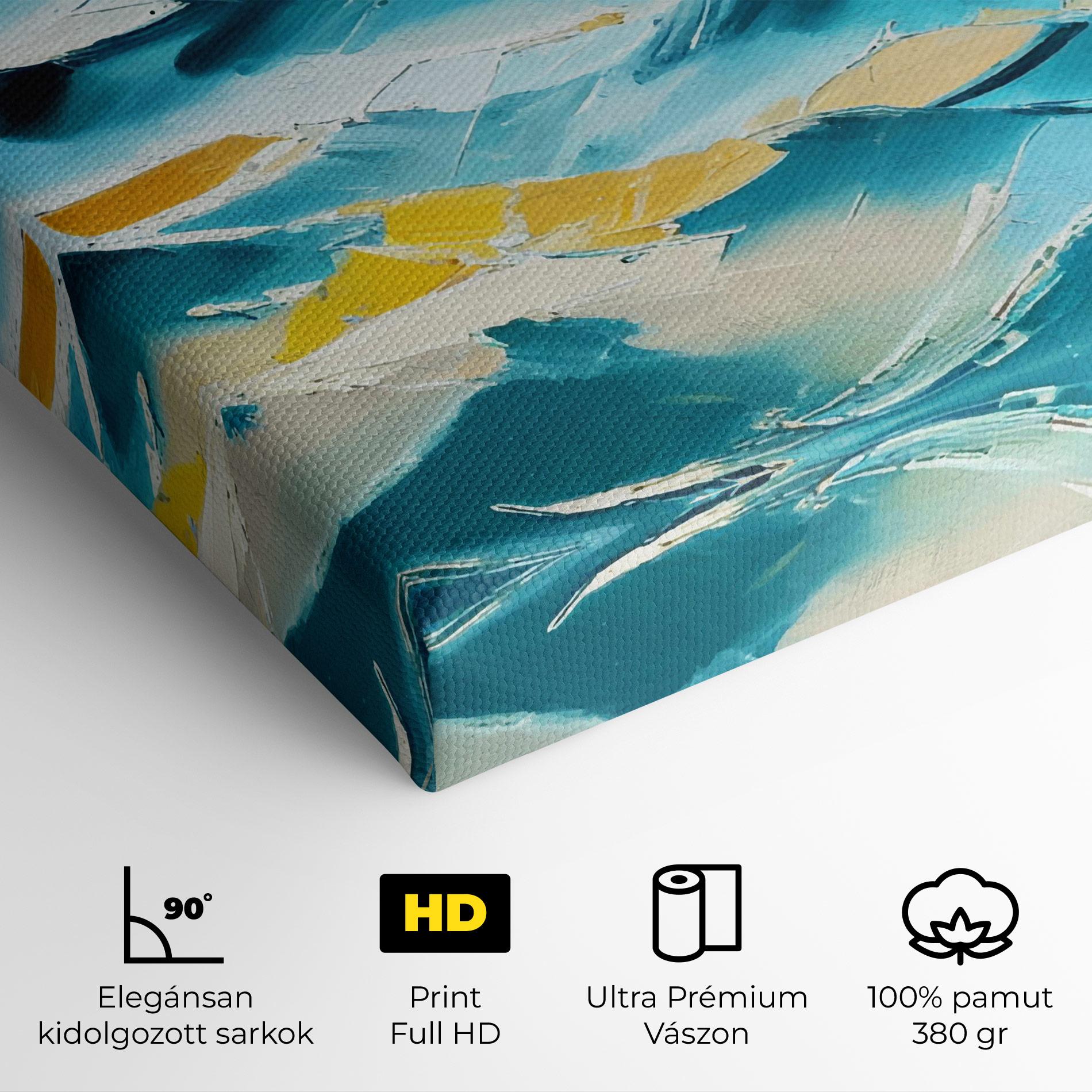 Vászonkép Blue Ocean Painting mockup 4