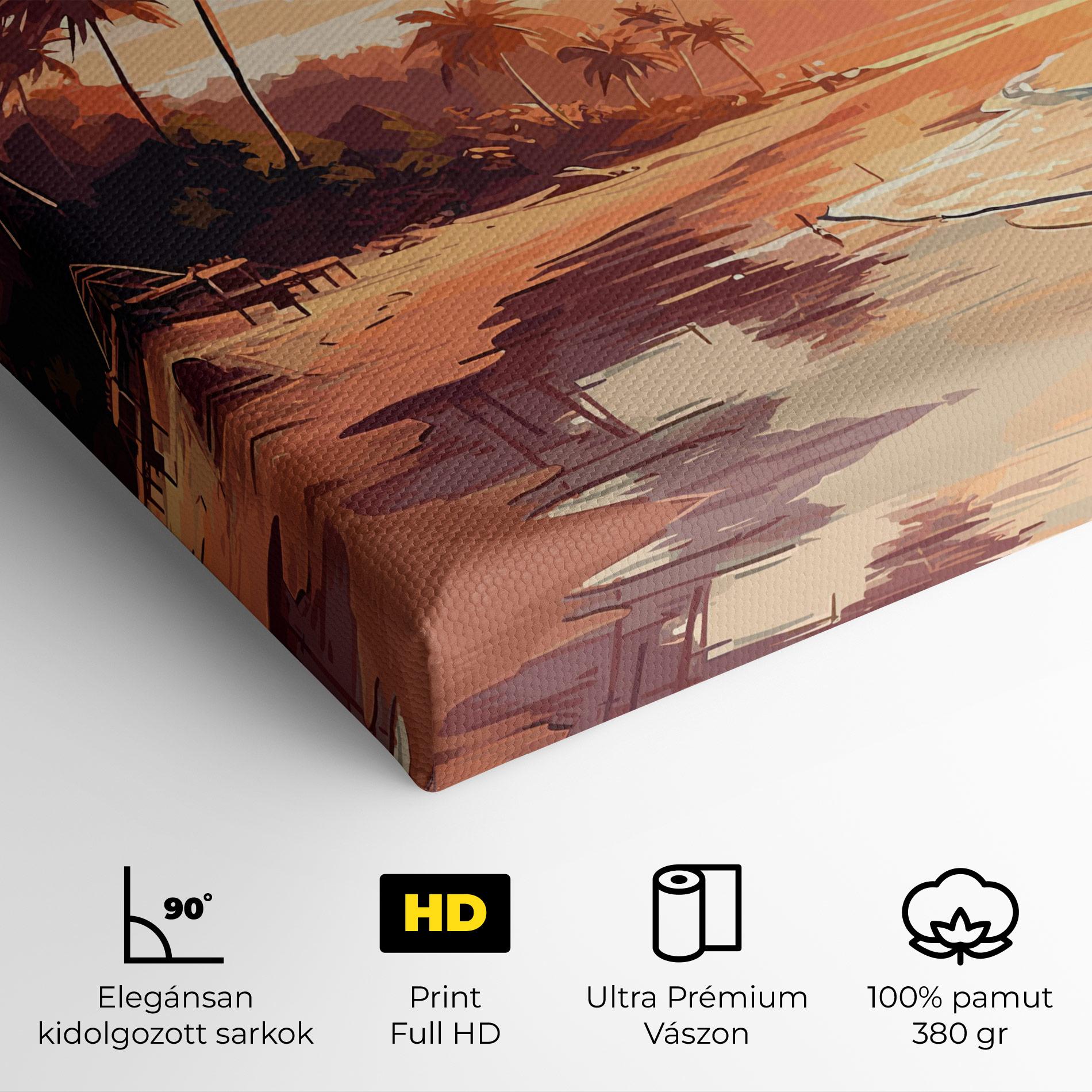 Vászonkép Blue Orange Beach mockup 4