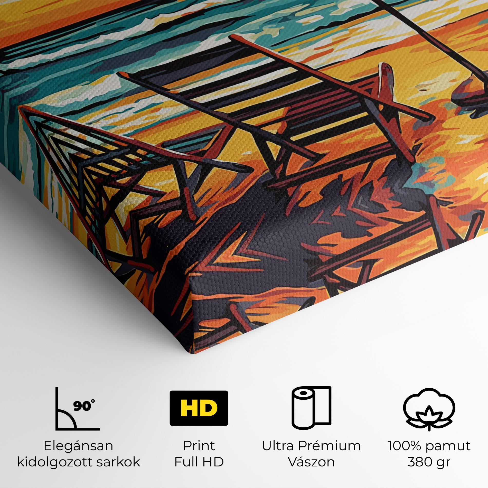 Vászonkép Chair Sunset View mockup 4