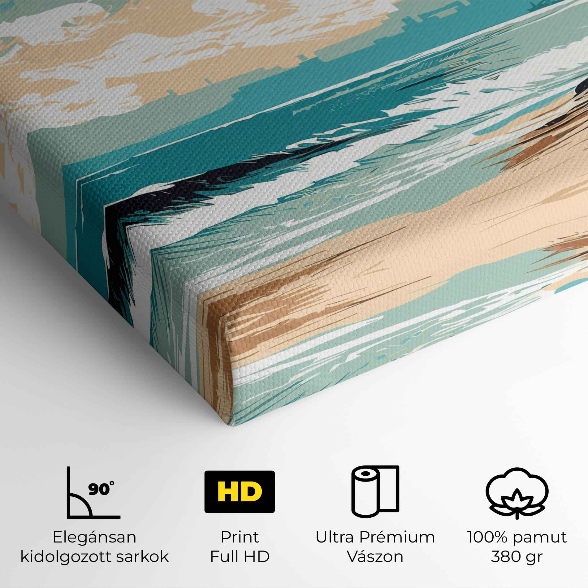 Vászonkép Cream Blue Beach mockup 4