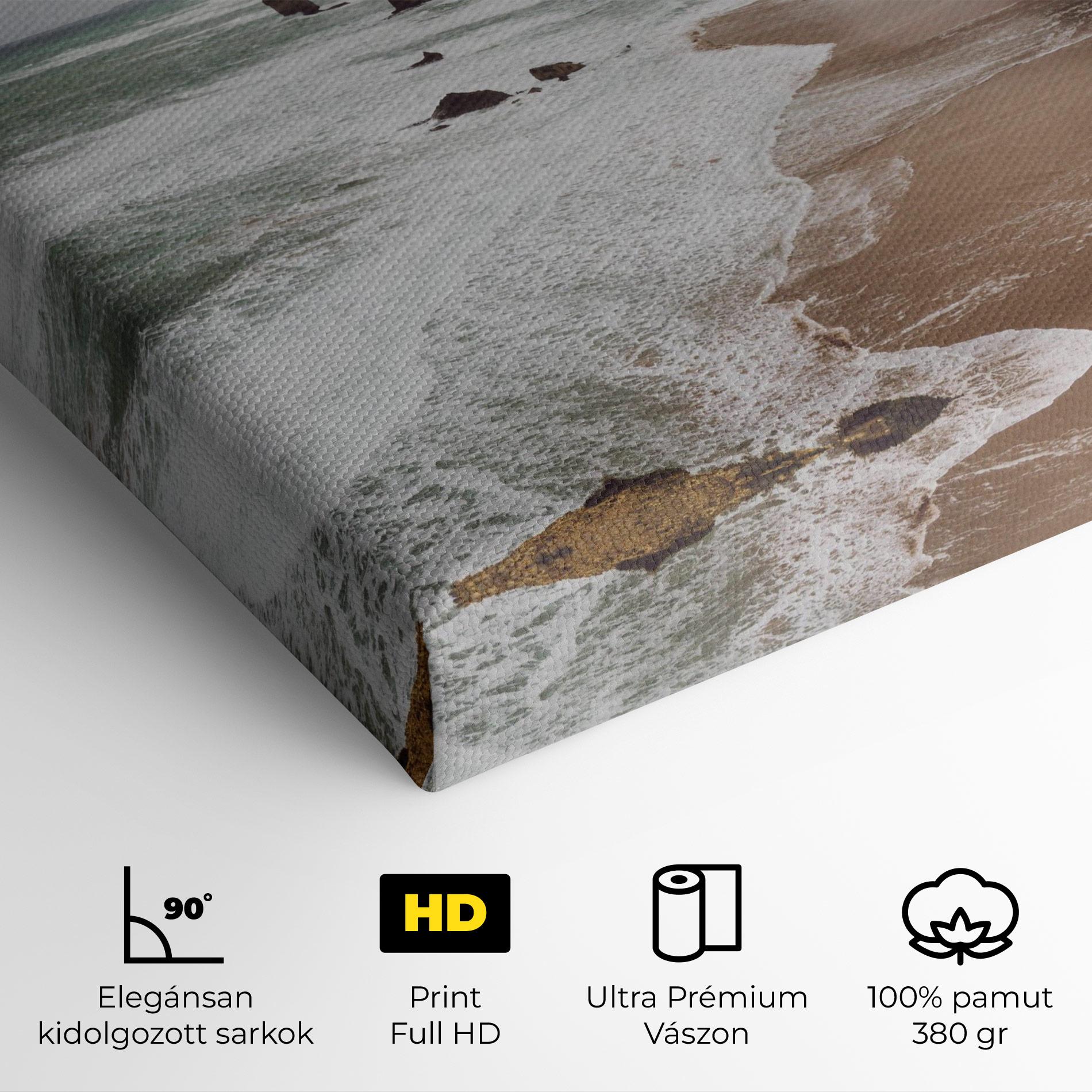 Vászonkép Grey Clouds Beach mockup 4
